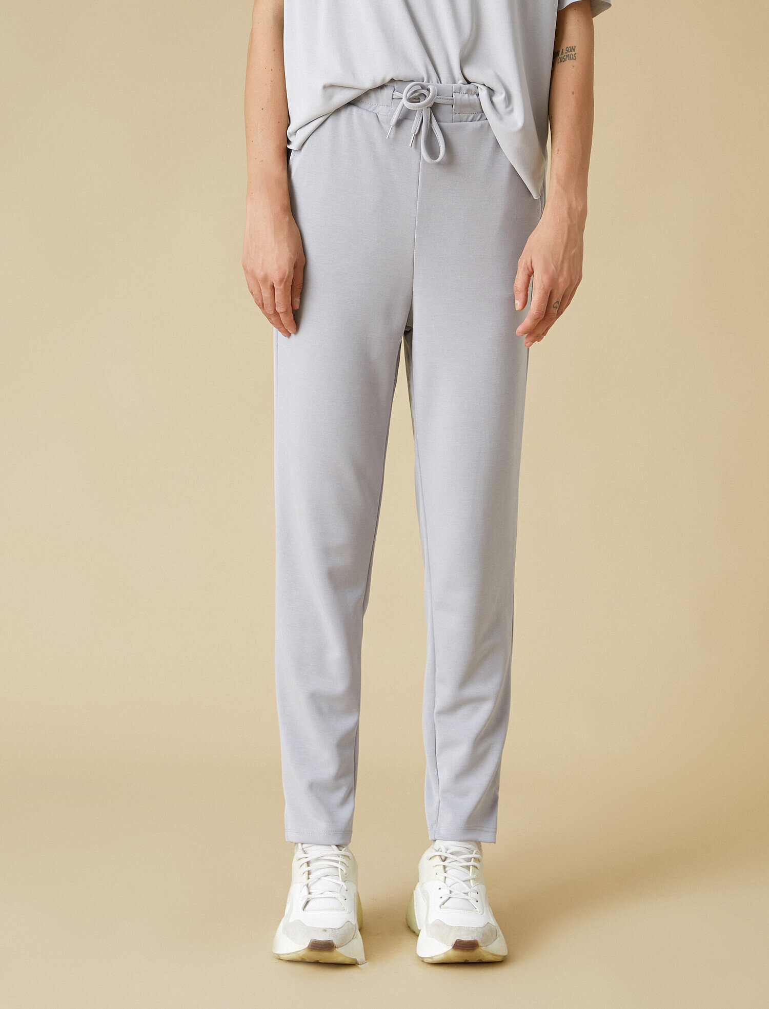   Yüksek Bel Beli Bağcıklı Eşofman Altı