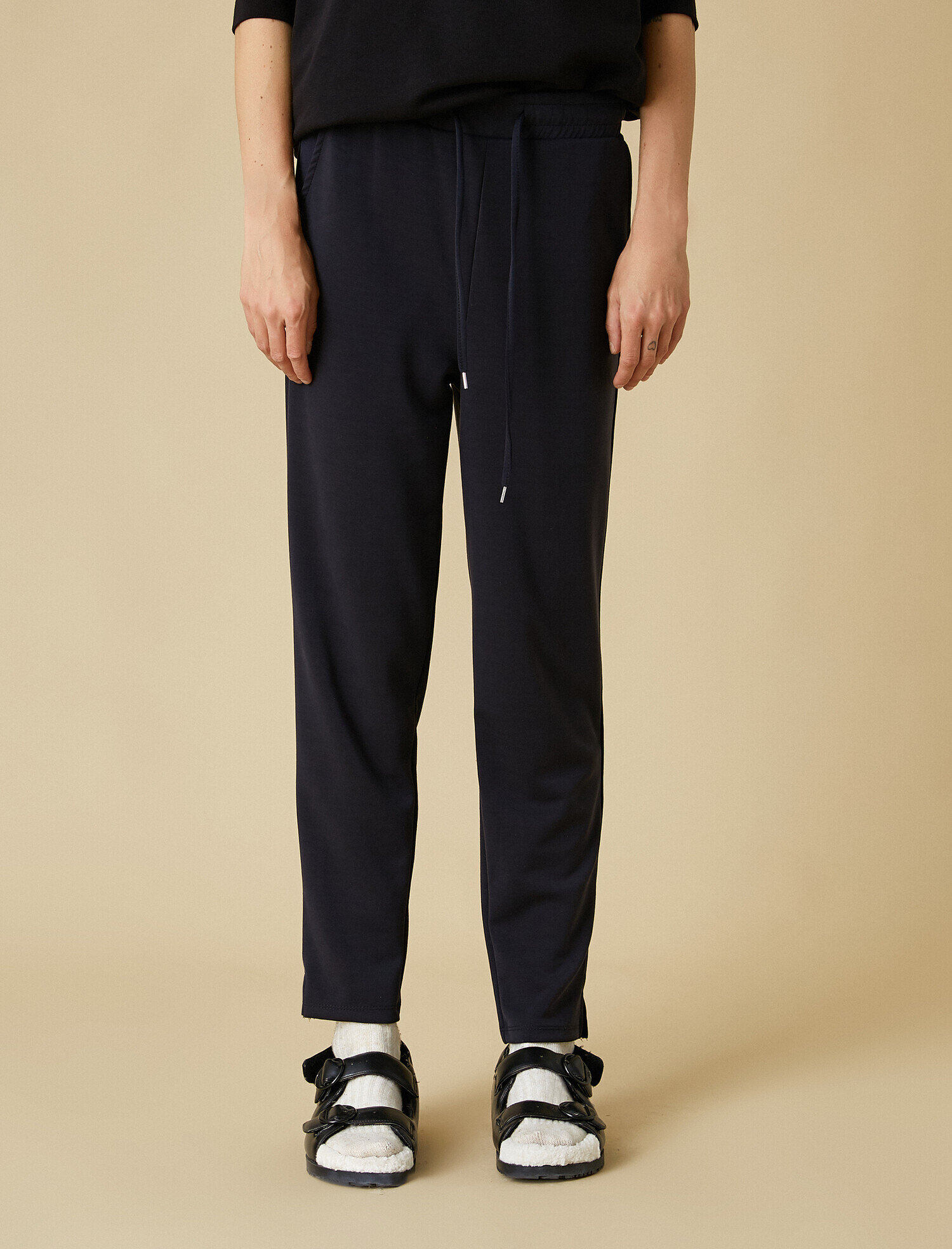   Yüksek Bel Beli Bağcıklı Eşofman Altı