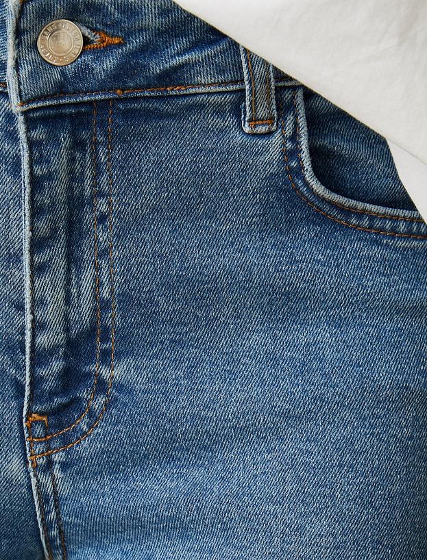   Normal Bel Crop Kot Pantolon - Victoria Crop Jean