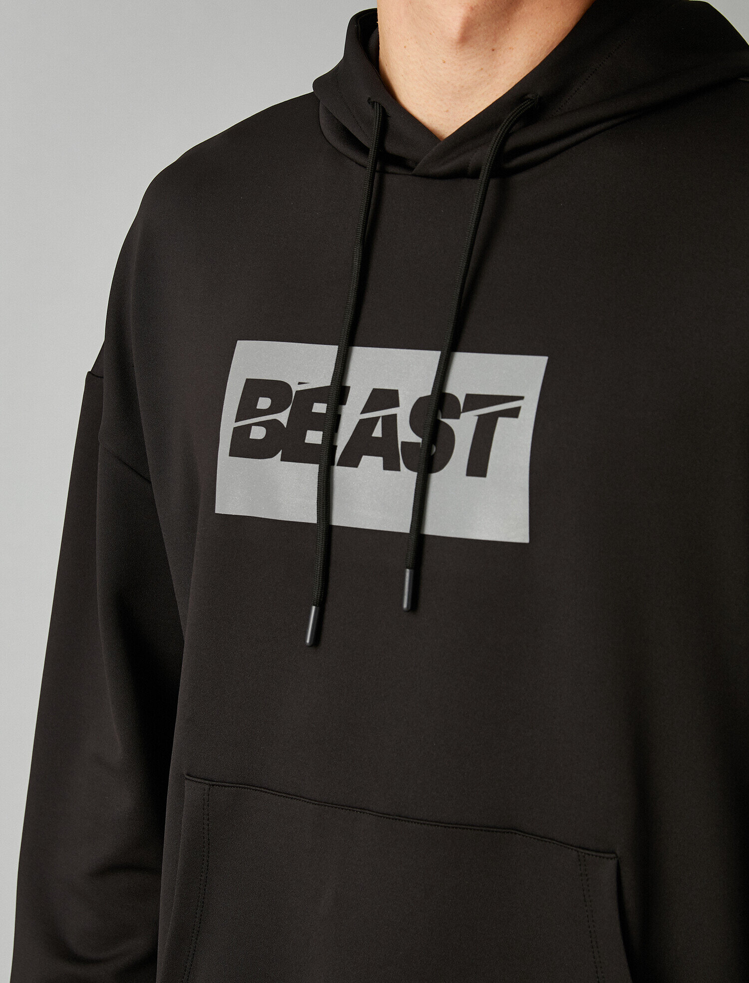   Spor Kapşonlu Sweatshirt Baskılı