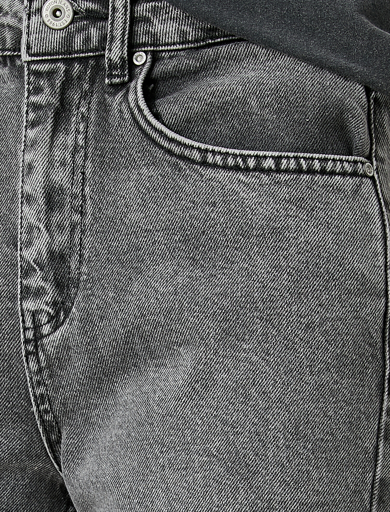   Yüksek Bel Dizi Yırtık Kot Pantolon - Mom Jean