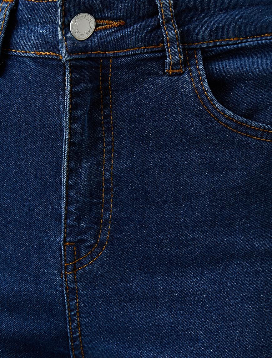   Yüksek Bel Cepli Kot Pantolon - Skinny Jean