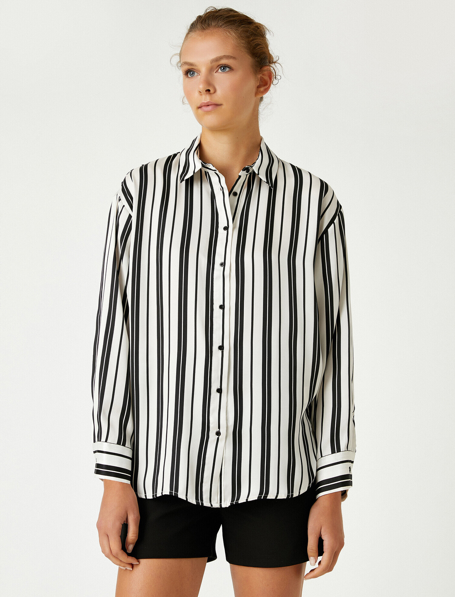 Uzun Kollu Çizgili Gömlek