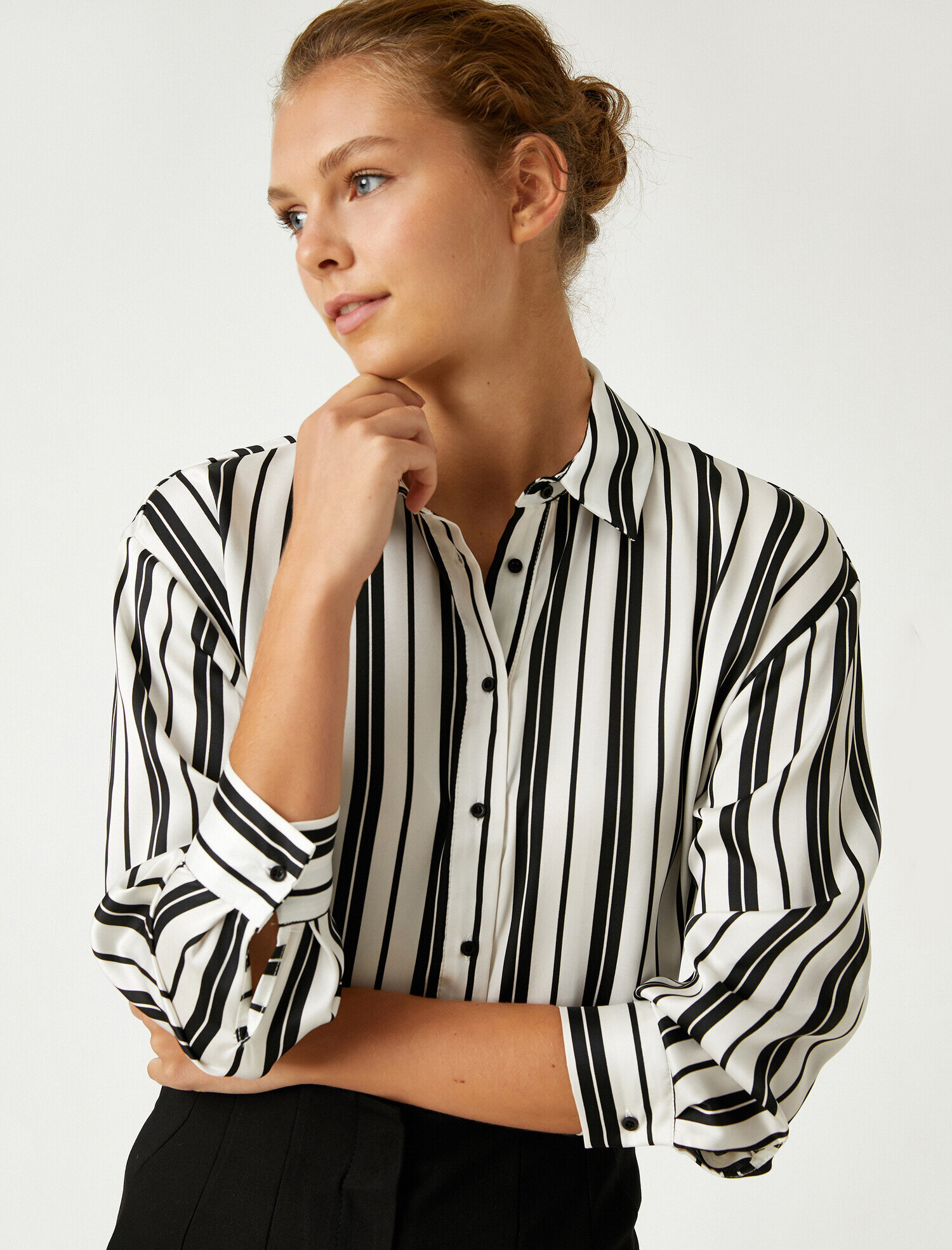 Uzun Kollu Çizgili Gömlek