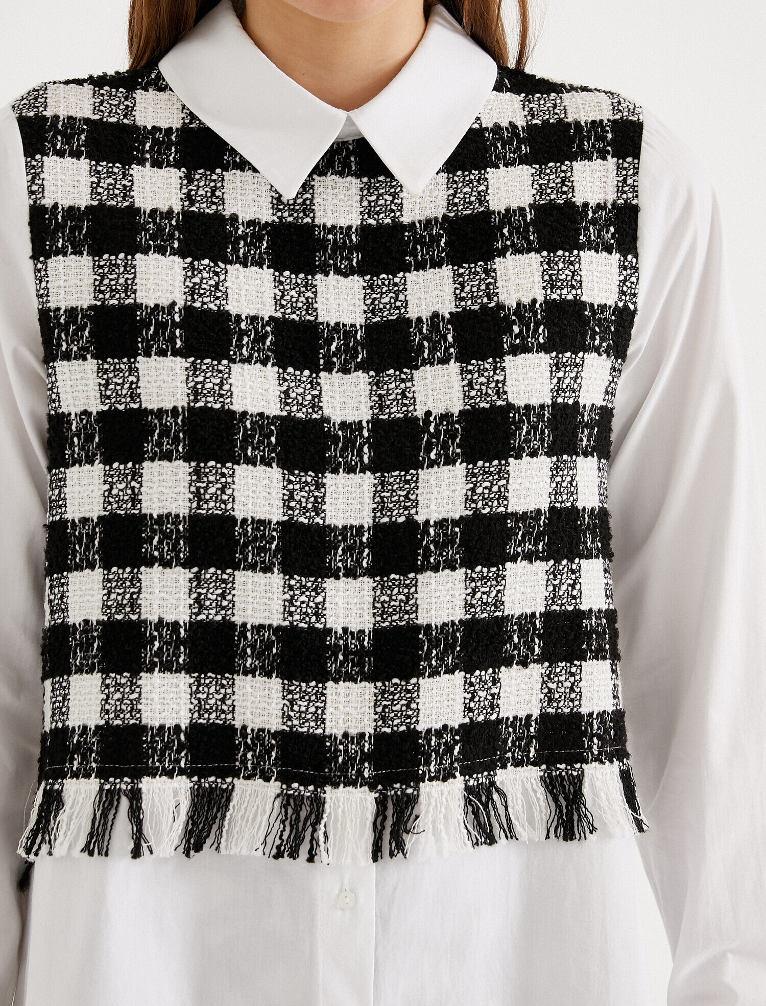   Poplin Gömlek Kumaş Detaylı