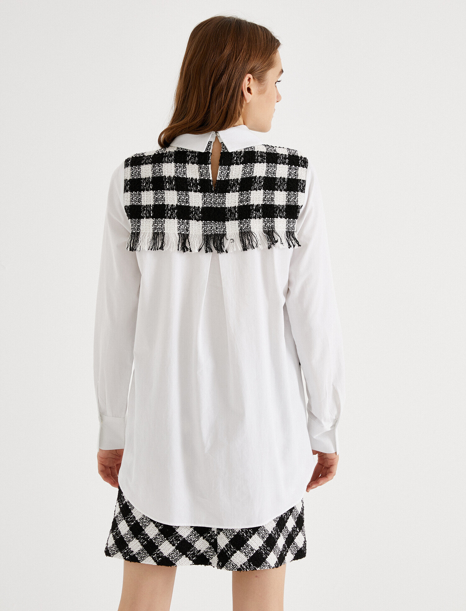   Poplin Gömlek Kumaş Detaylı