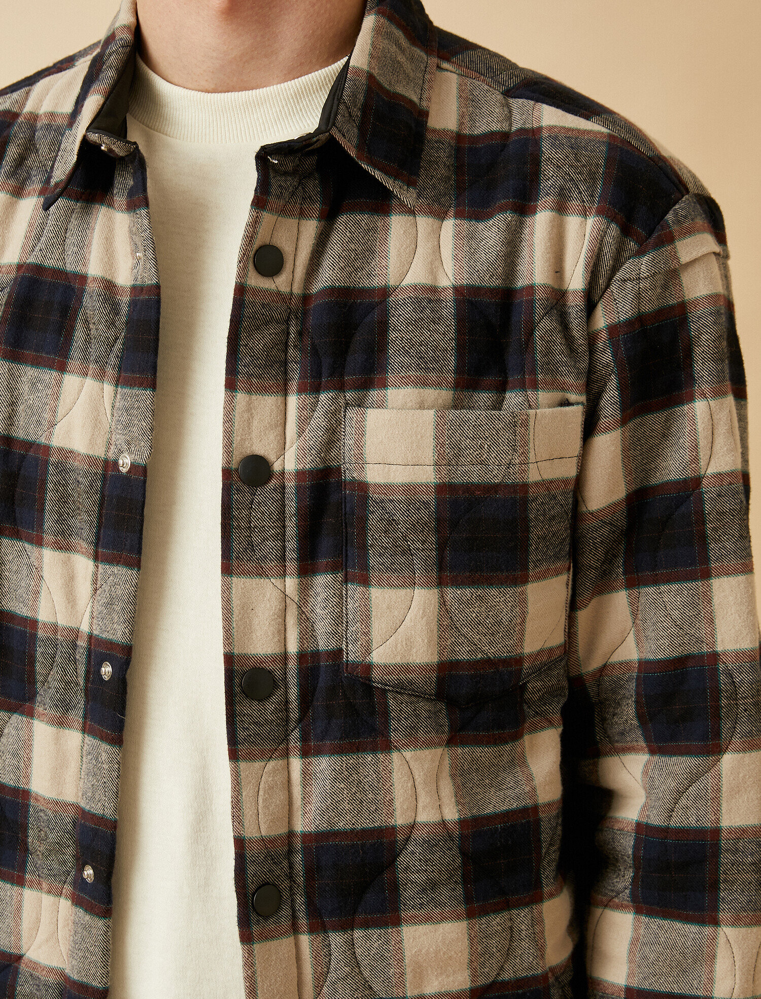   Kareli Ceket Pamuklu