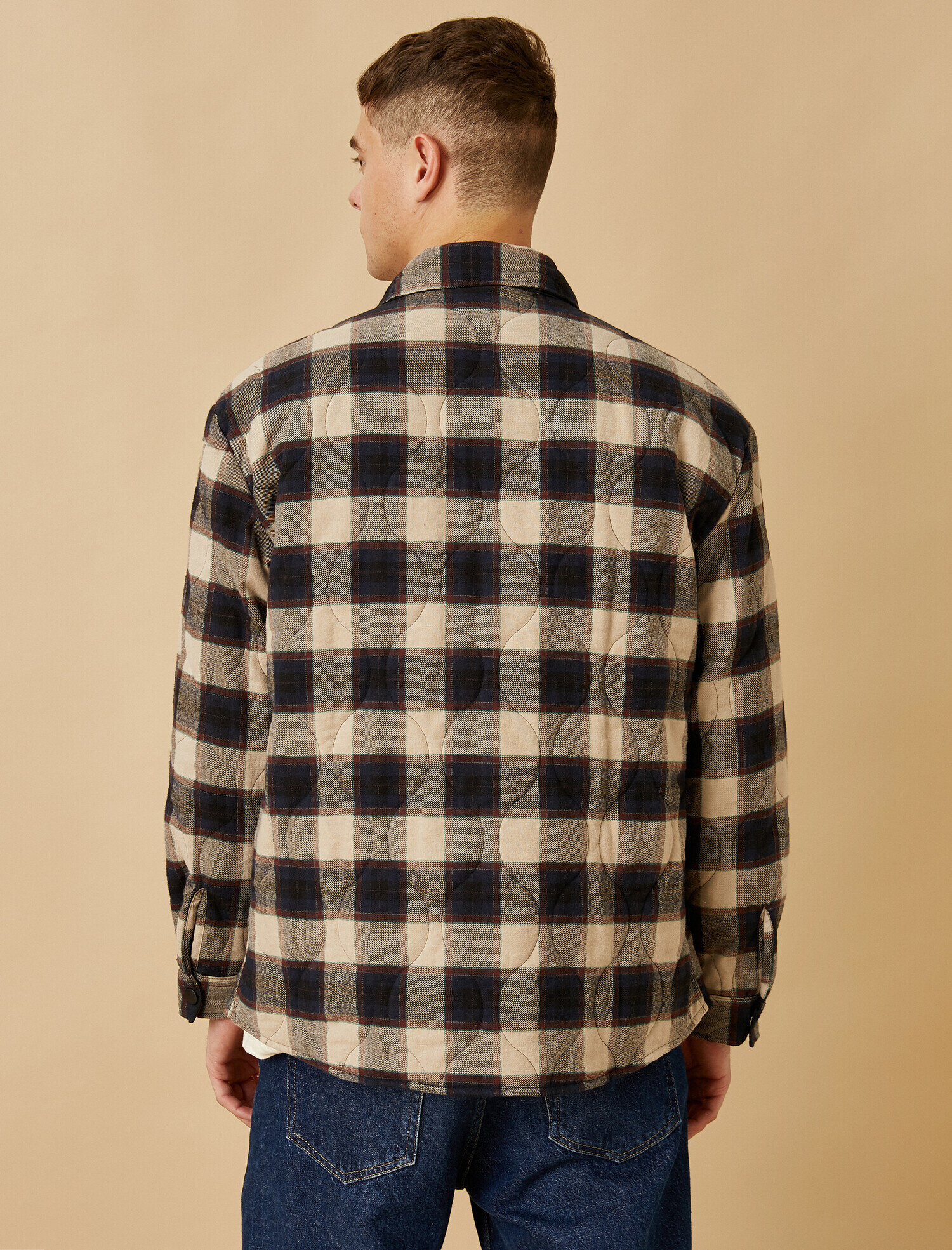   Kareli Ceket Pamuklu