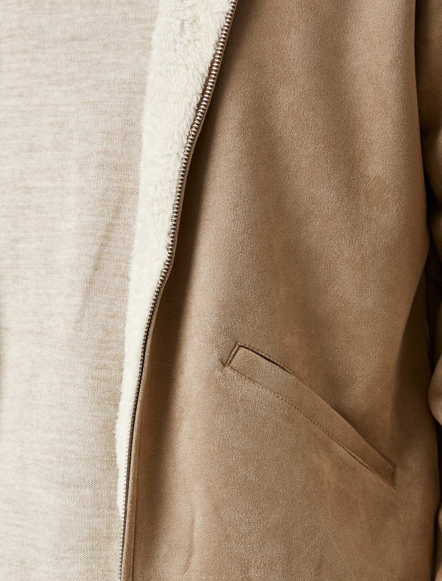   Kapüşonlu Şerpalı Mont