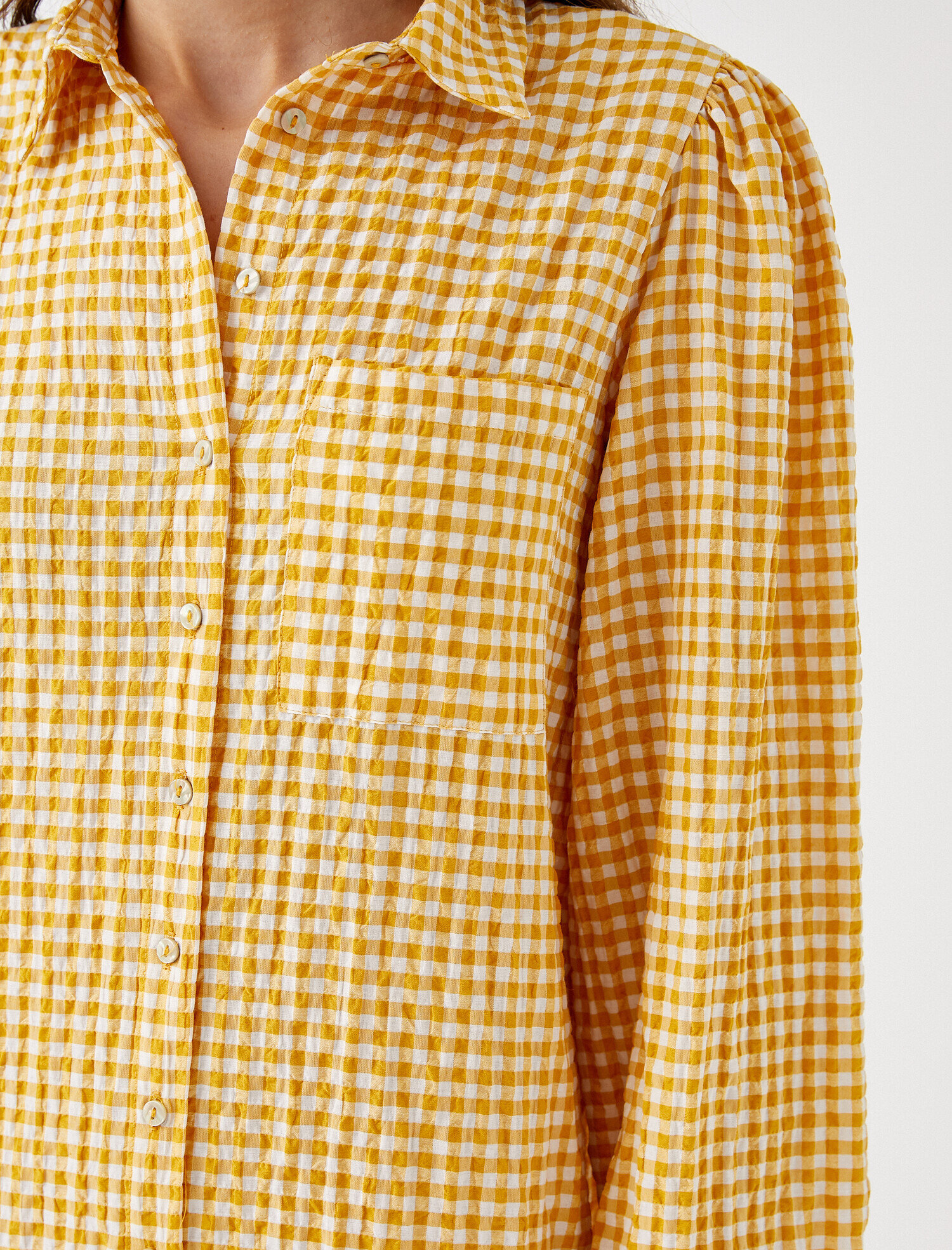   Çiçekli Önden Düğmeli Uzun Gömlek Elbise