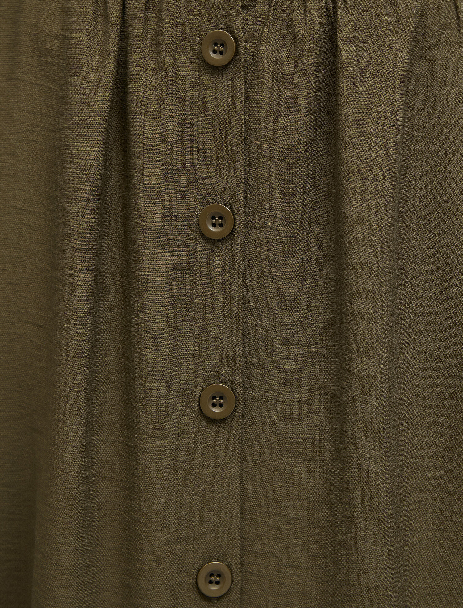   Normal Bel Düğme Detaylı Fırfır Detaylı Uzun Etek