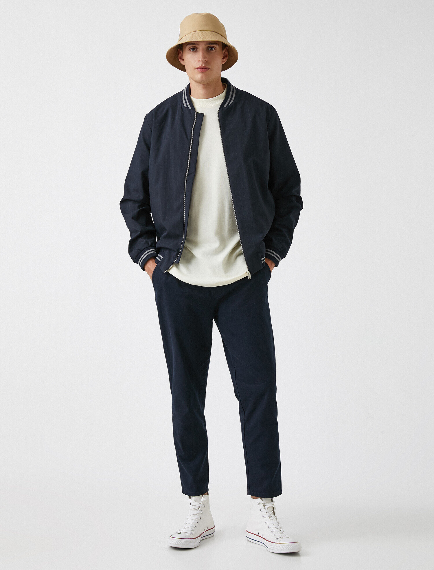 Tapered Fit Gabardin Pantolon