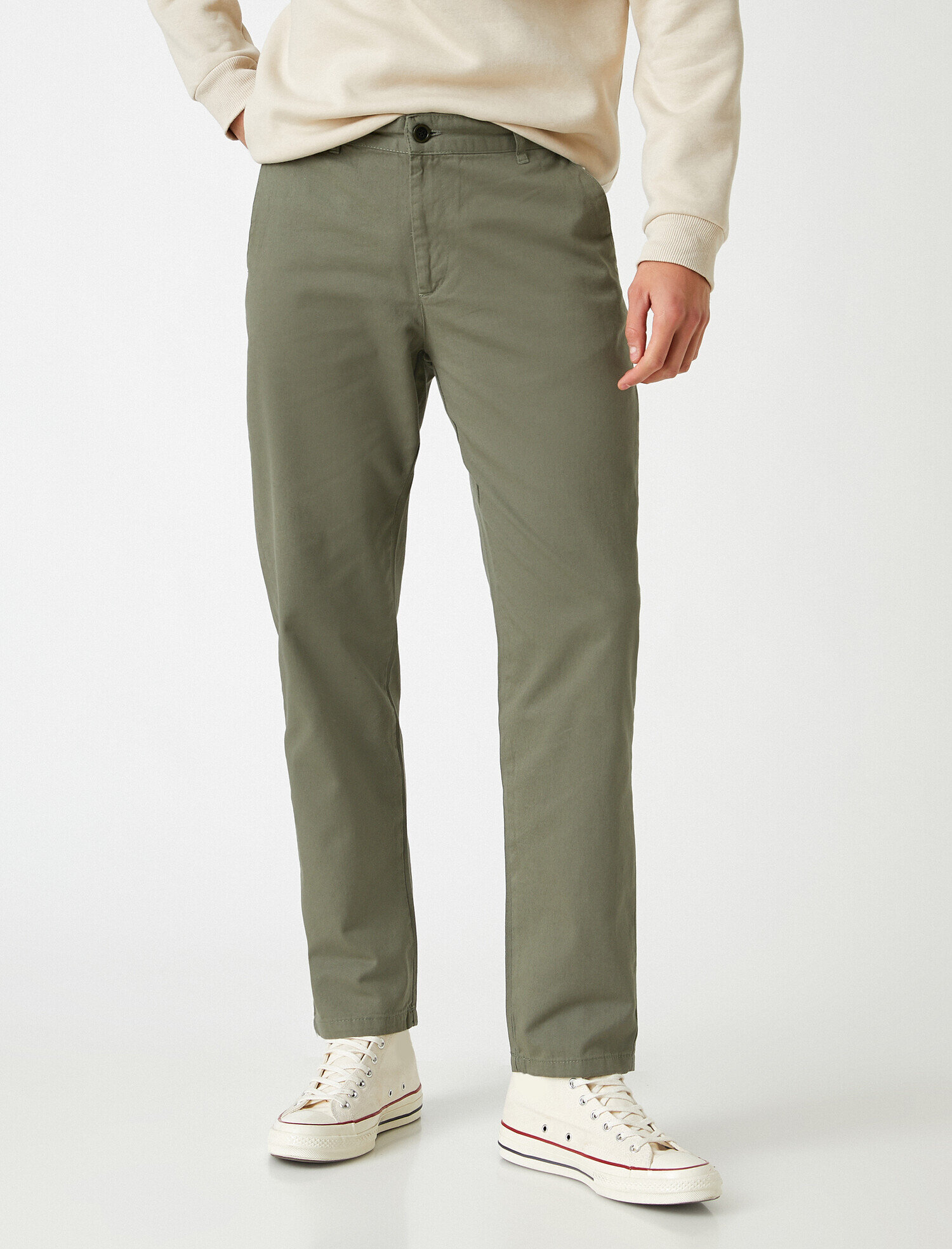   Skinny Gabardin Chino Pantolon Pamuklu