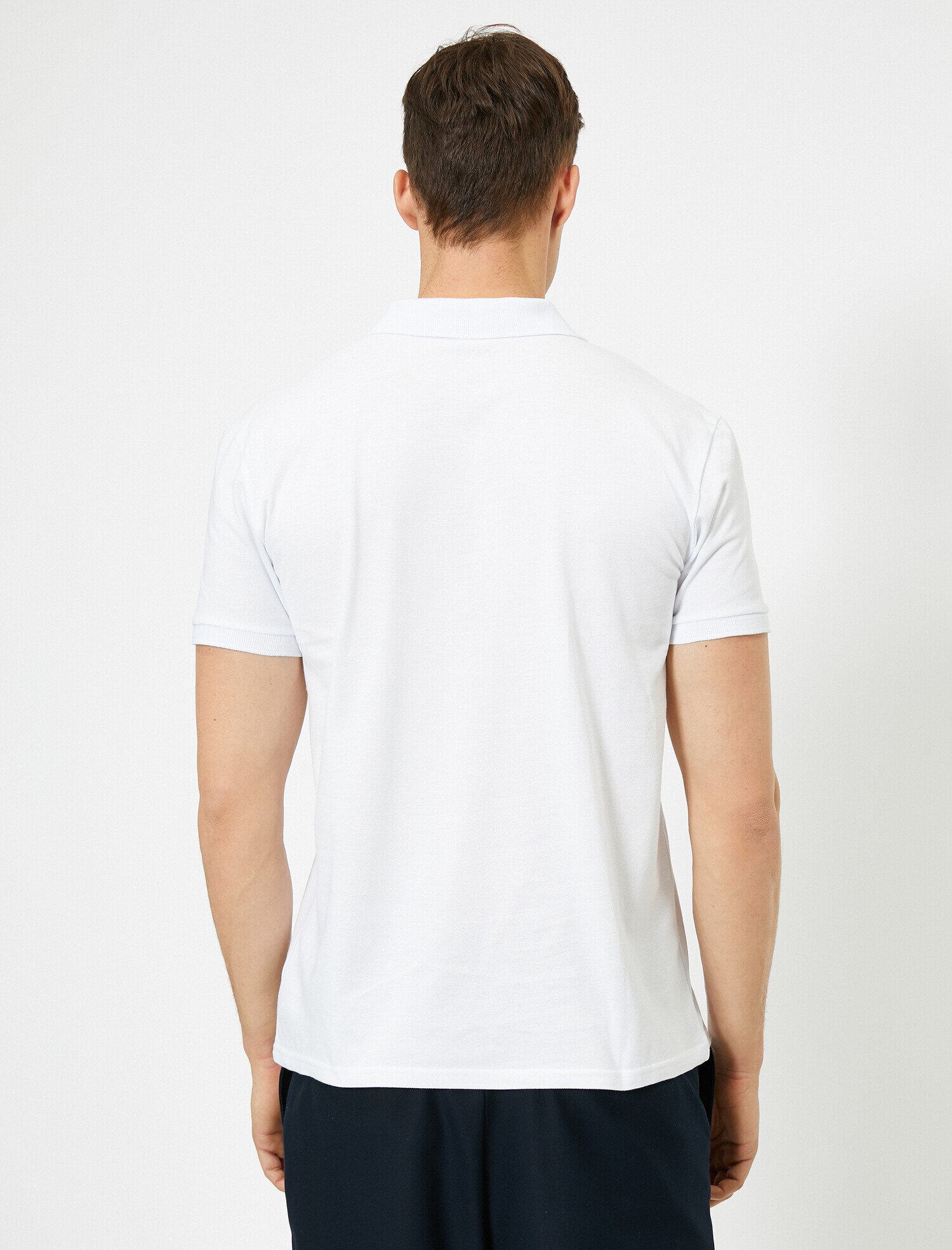   Polo Yaka Göğsü Aslan İşlemeli Slim Fit Tişört
