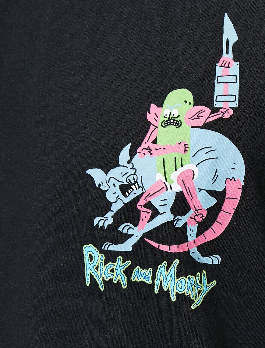   Rick and Morty Lisanslı Baskılı Kısa Kollu Tişört