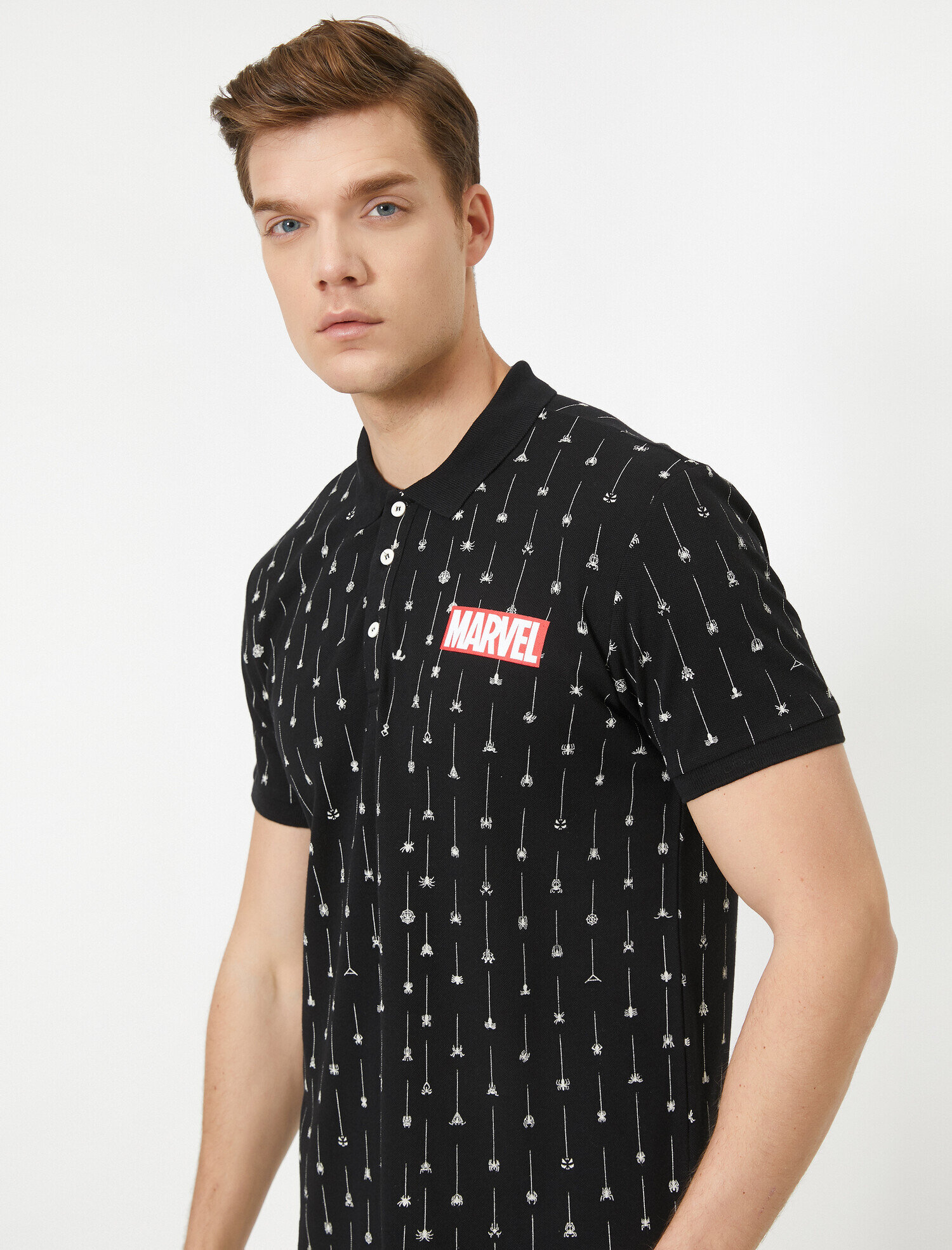   Marvel Lisanslı Baskılı Polo Yaka Tişört