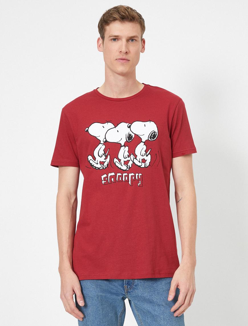 snoopyページ Kırmızı Erkek Snoopy Lisanslı Baskılı Tişört 0YAM11952CK | Koton