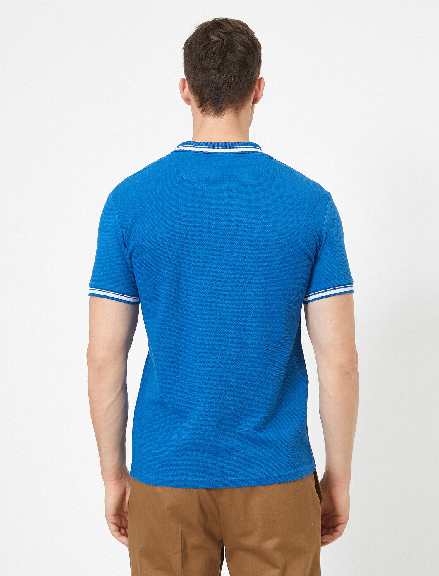   Polo Yaka Kısa Kollu Dar Kesim Tişört