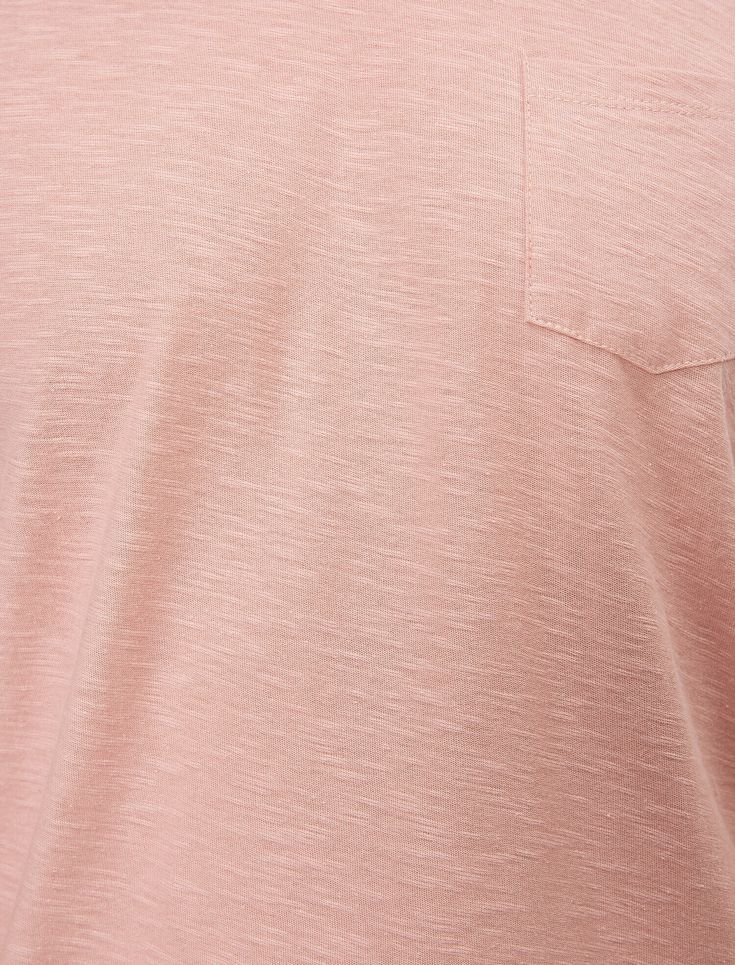   Bisiklet Yaka Cep Detaylı Flamlı Kumaş Dar Kesim Basic Tişört