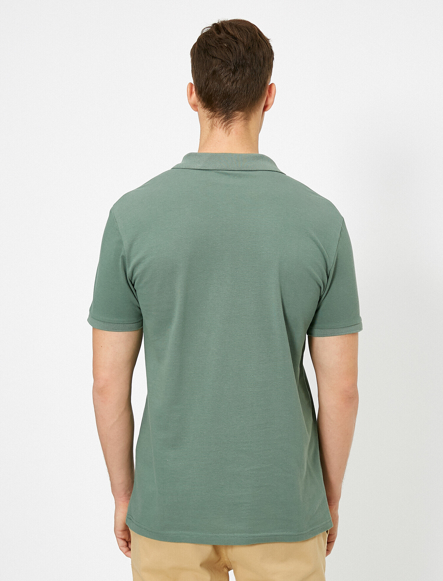   Polo Yaka Kısa Kollu Dar Kesim Basic Tişört