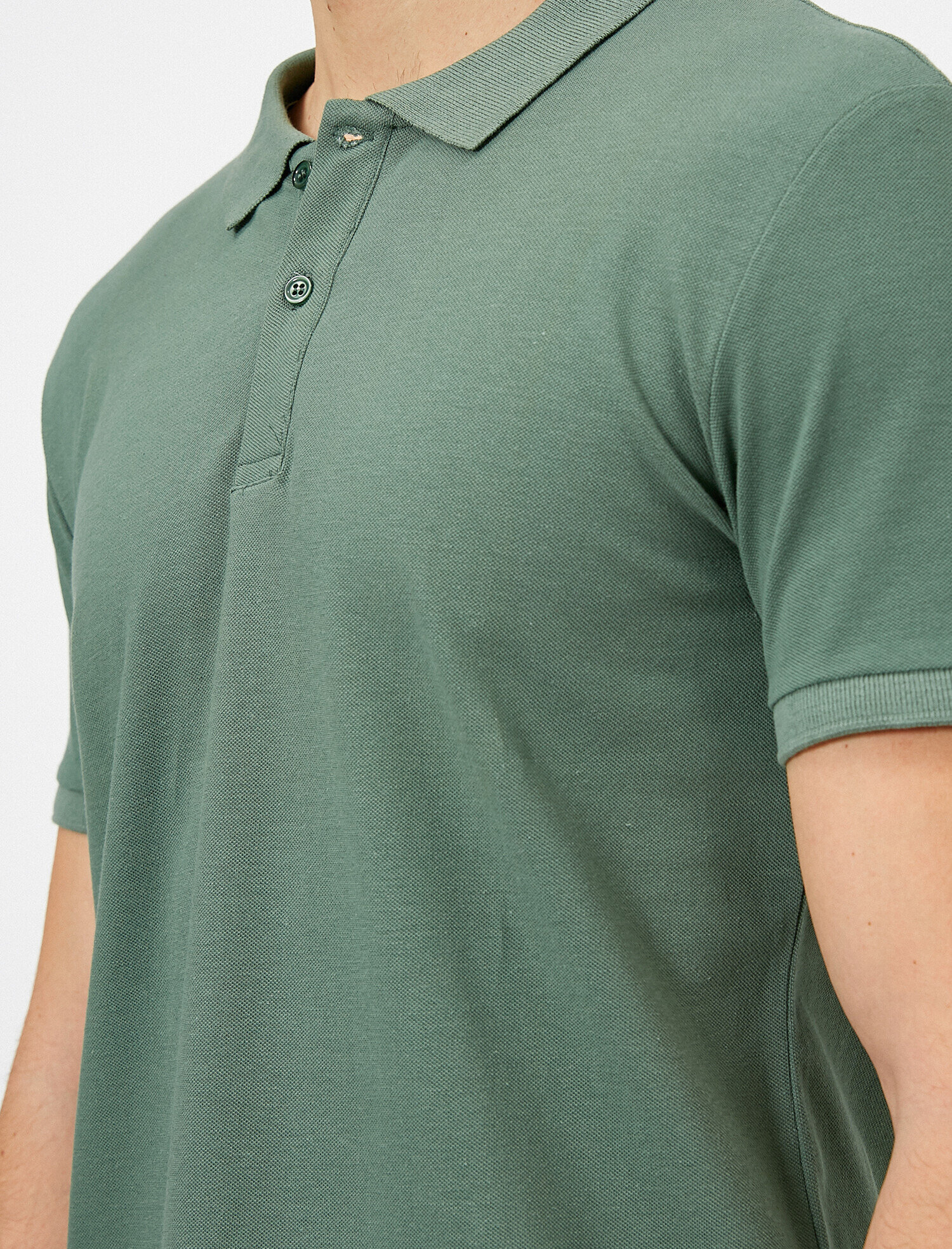   Polo Yaka Kısa Kollu Dar Kesim Basic Tişört