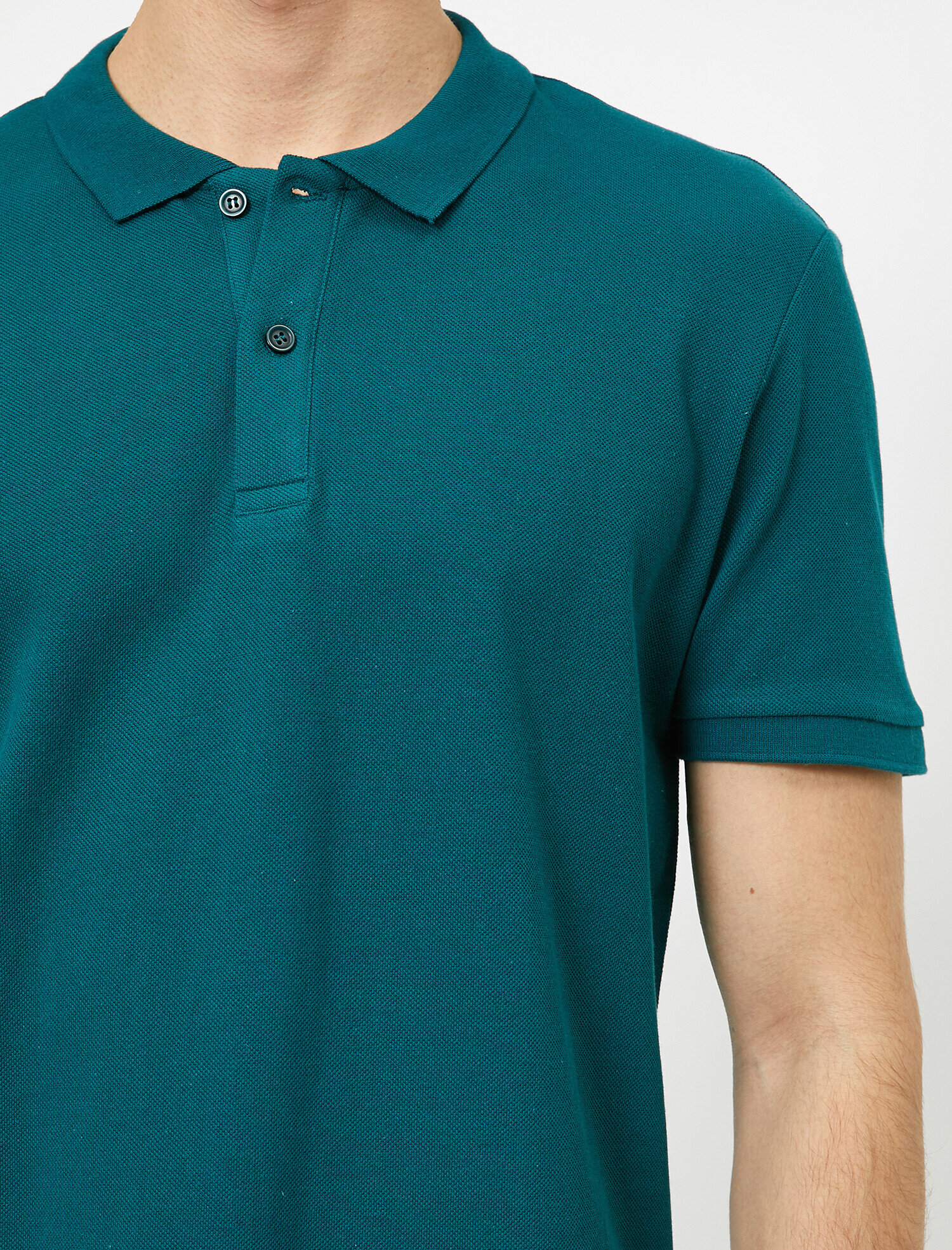   Polo Yaka Kısa Kollu Dar Kesim Basic Tişört