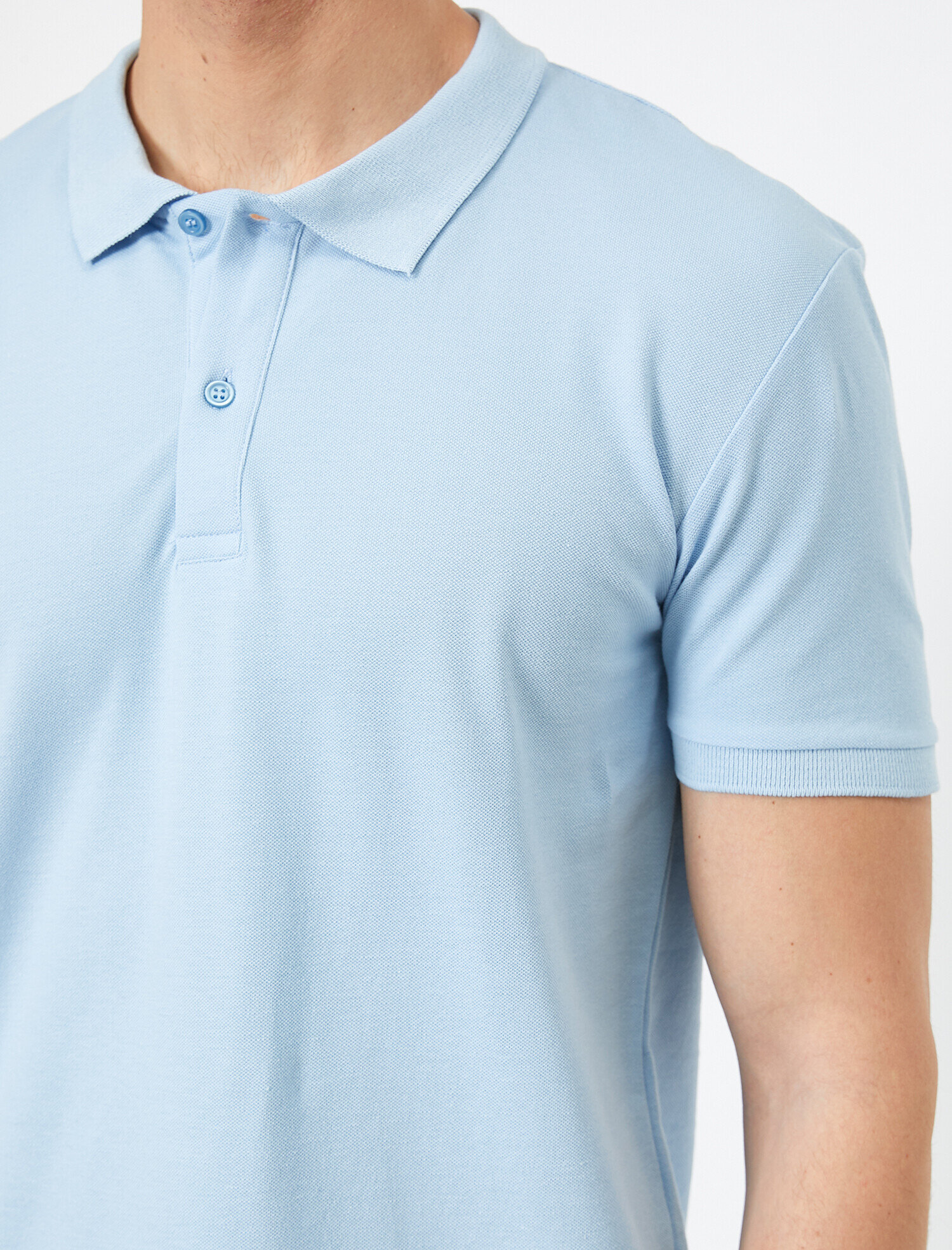   Polo Yaka Kısa Kollu Dar Kesim Basic Tişört