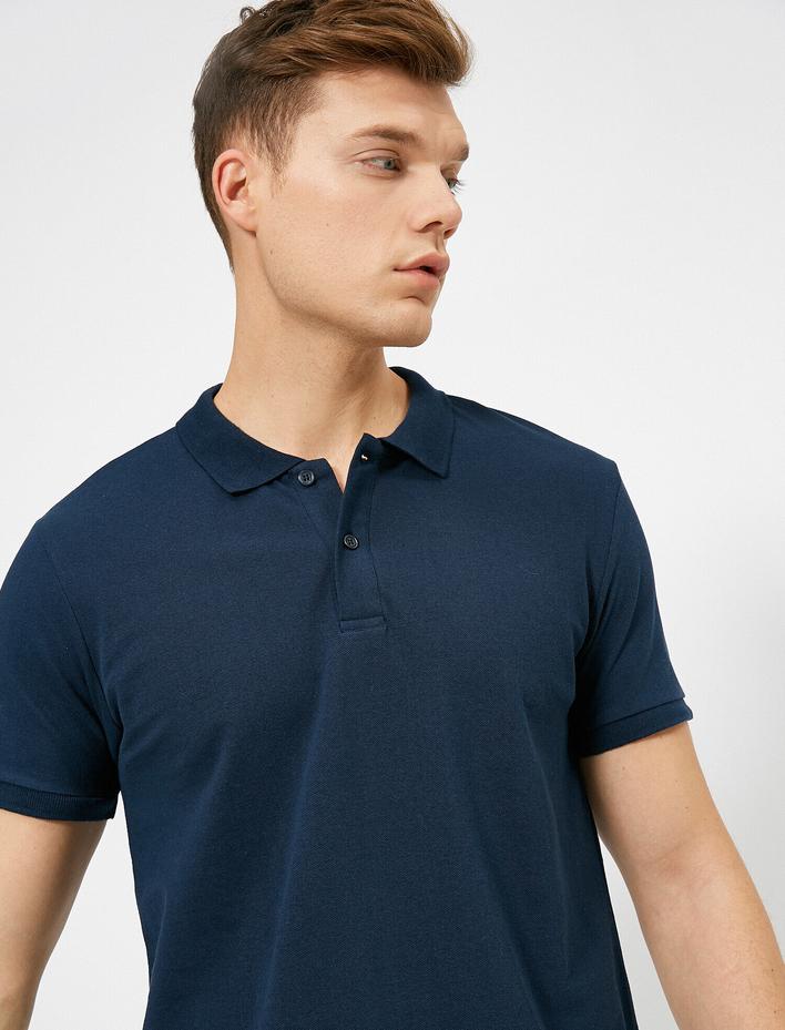  Polo Yaka Kısa Kollu Dar Kesim Basic Tişört