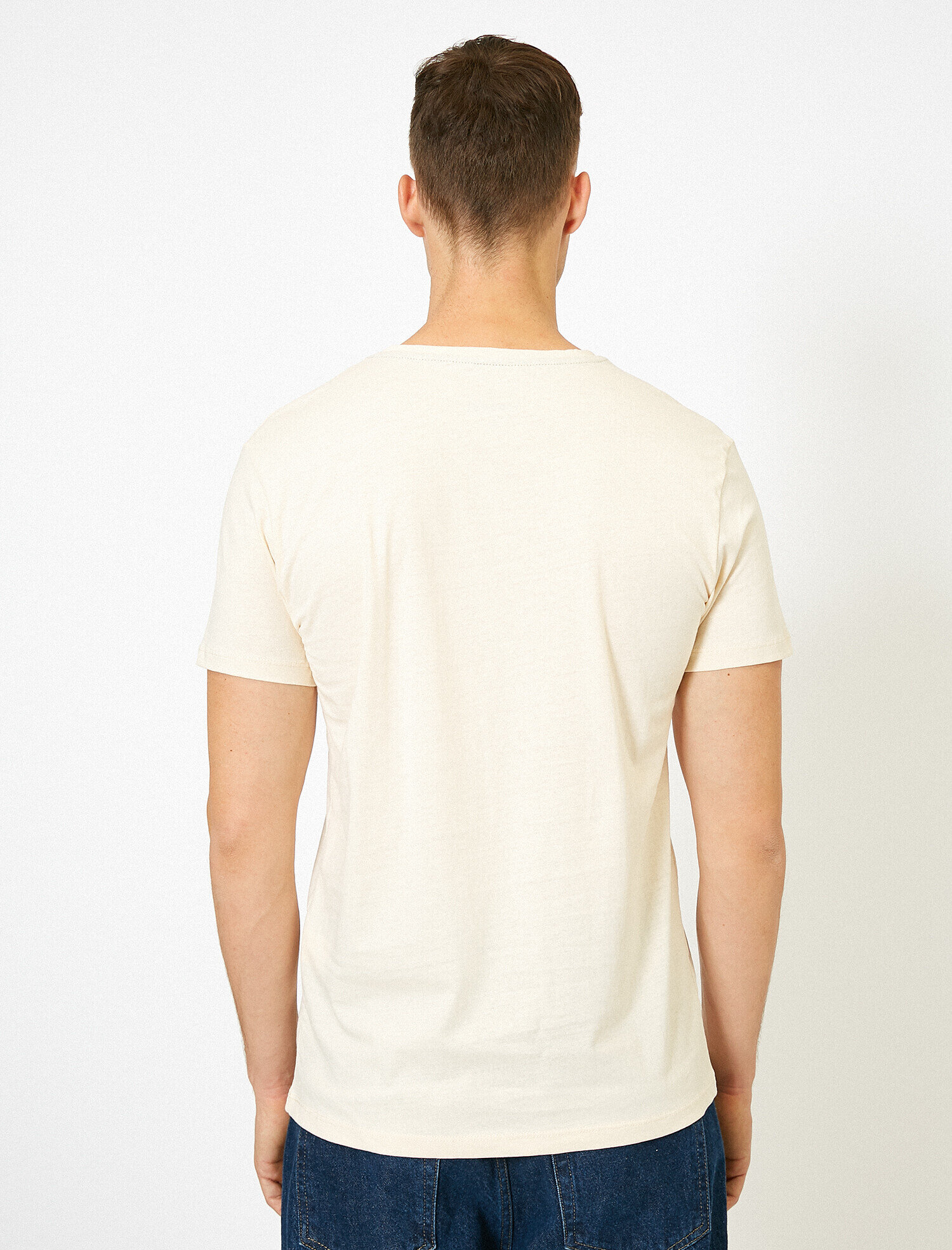   Bisiklet Yaka Pamuklu Dar Kesim Basic Tişört