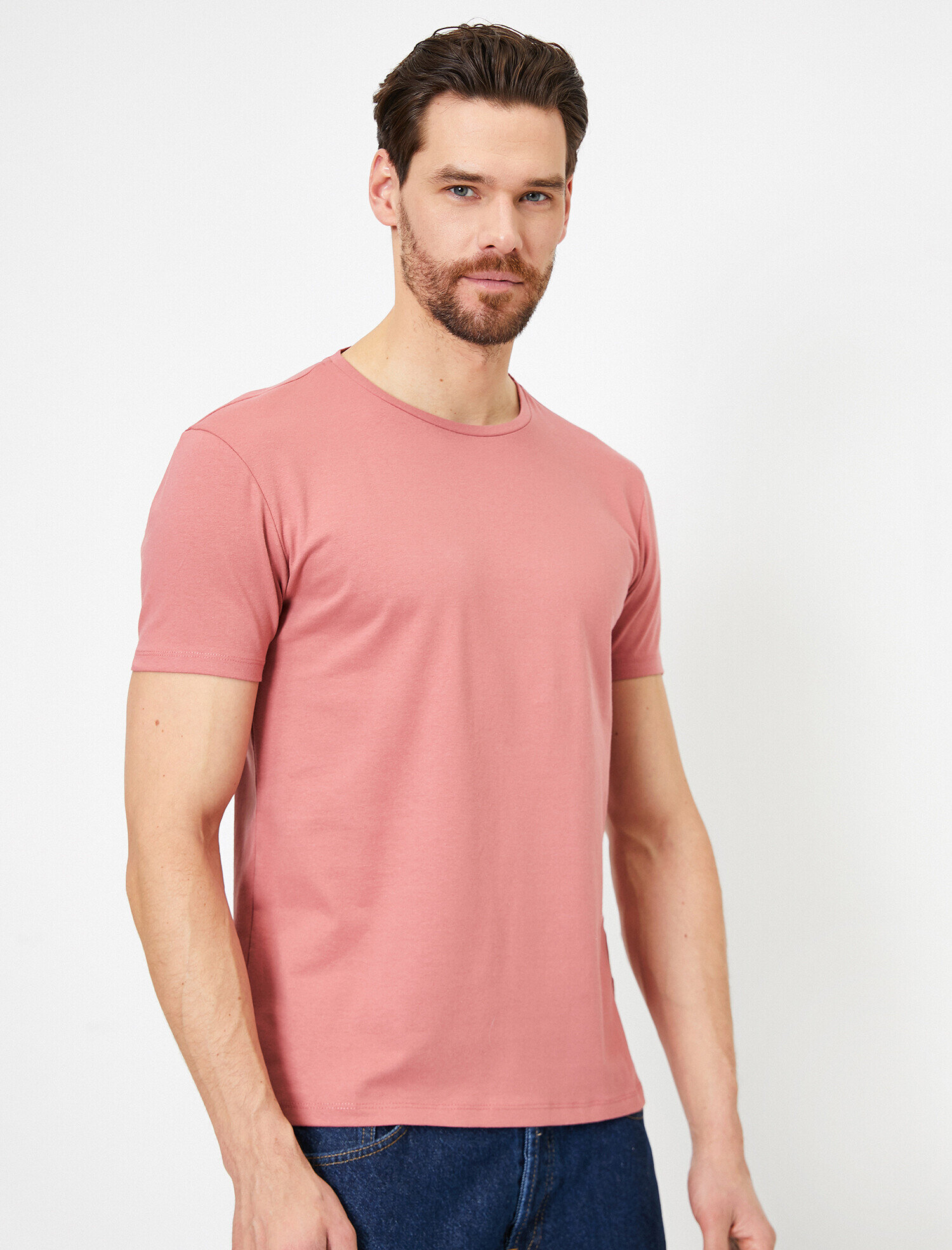   Bisiklet Yaka Dar Kesim Tişört