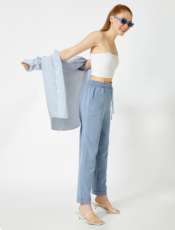  Belden Bağlamalı Pantolon