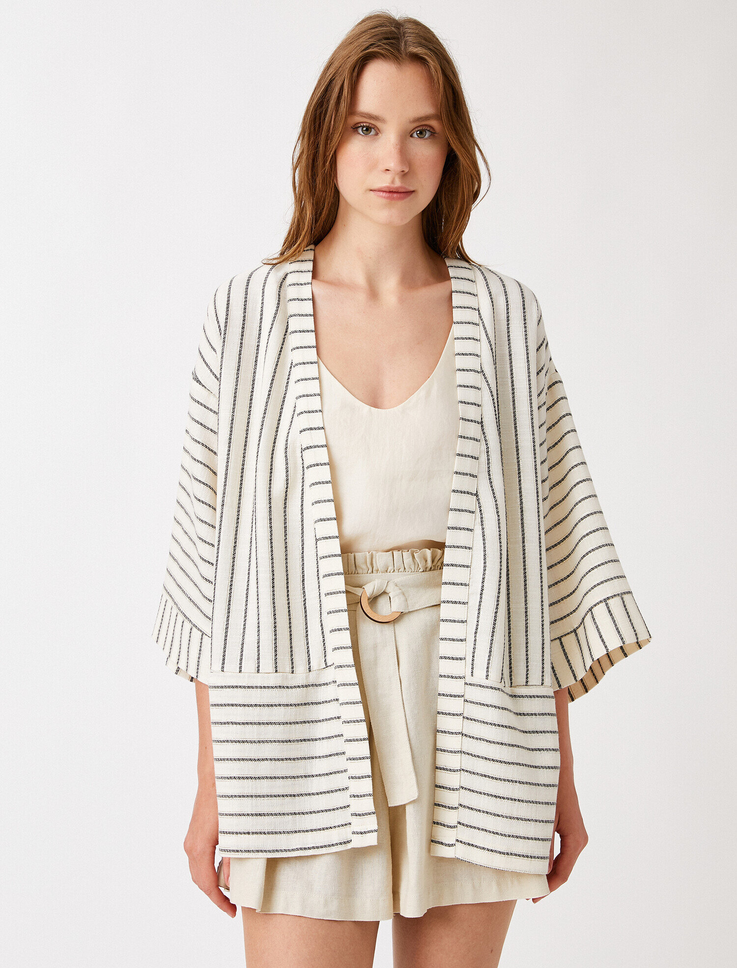   Çizgili Kimono Pamuklu