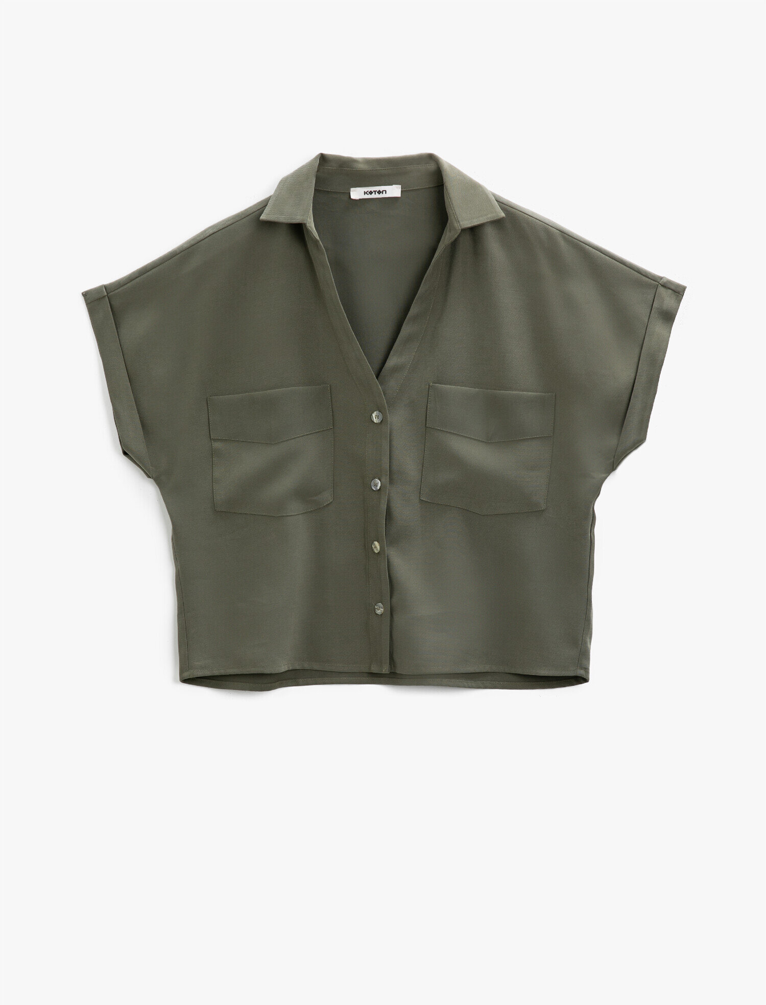   Kısa Kollu Cepli Gömlek