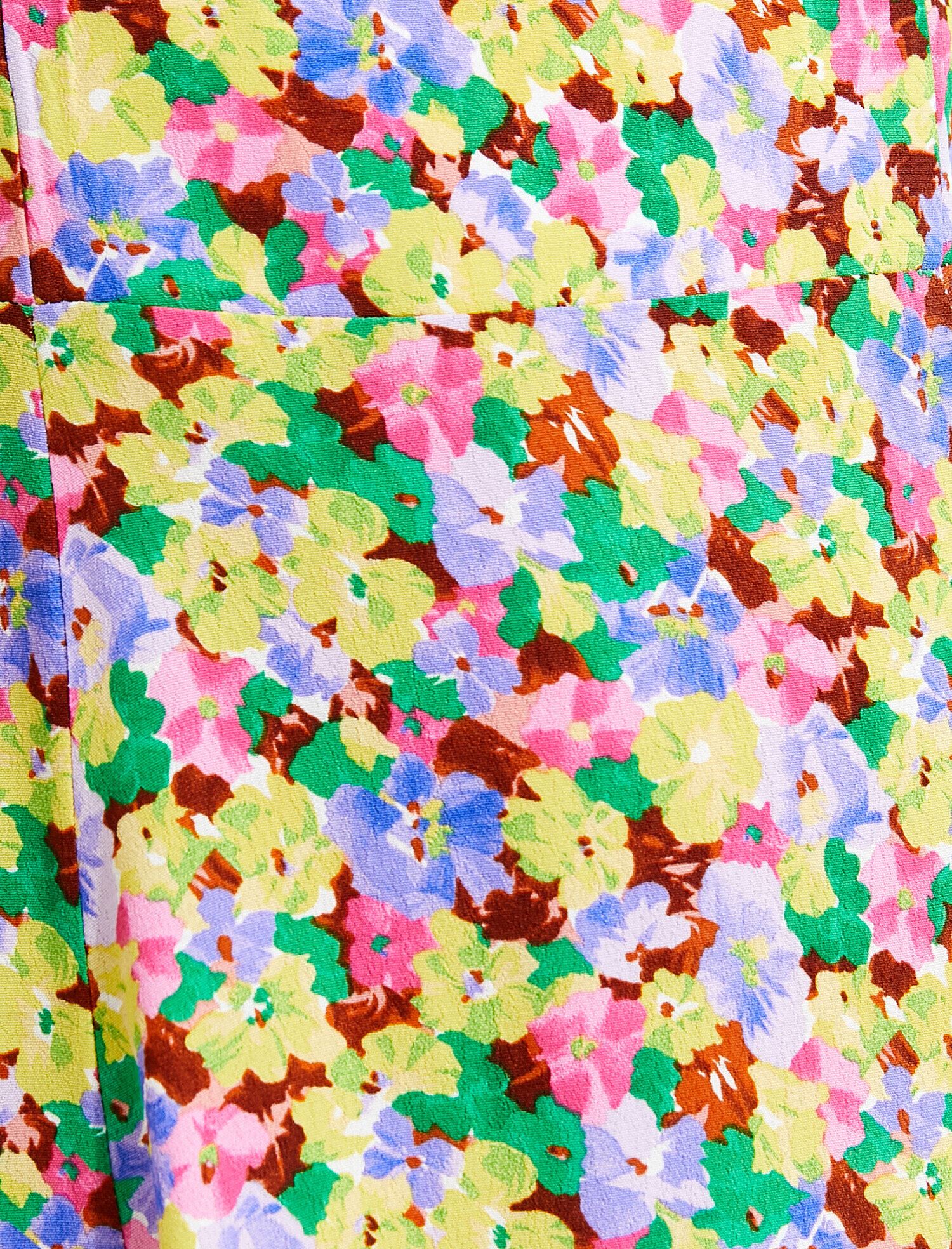   Çiçekli Yazlık Elbise Kısa Kollu Kare Yaka Mini