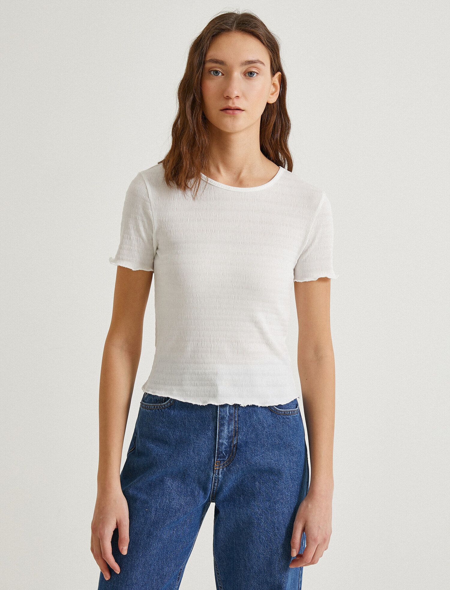   Kısa Kollu Tişört Bisiklet Yaka Basic