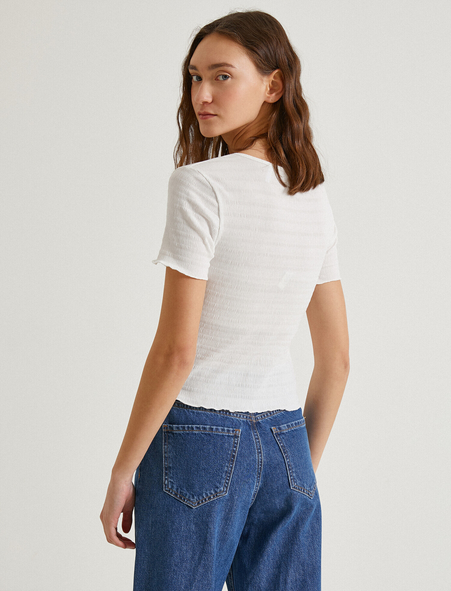   Kısa Kollu Tişört Bisiklet Yaka Basic