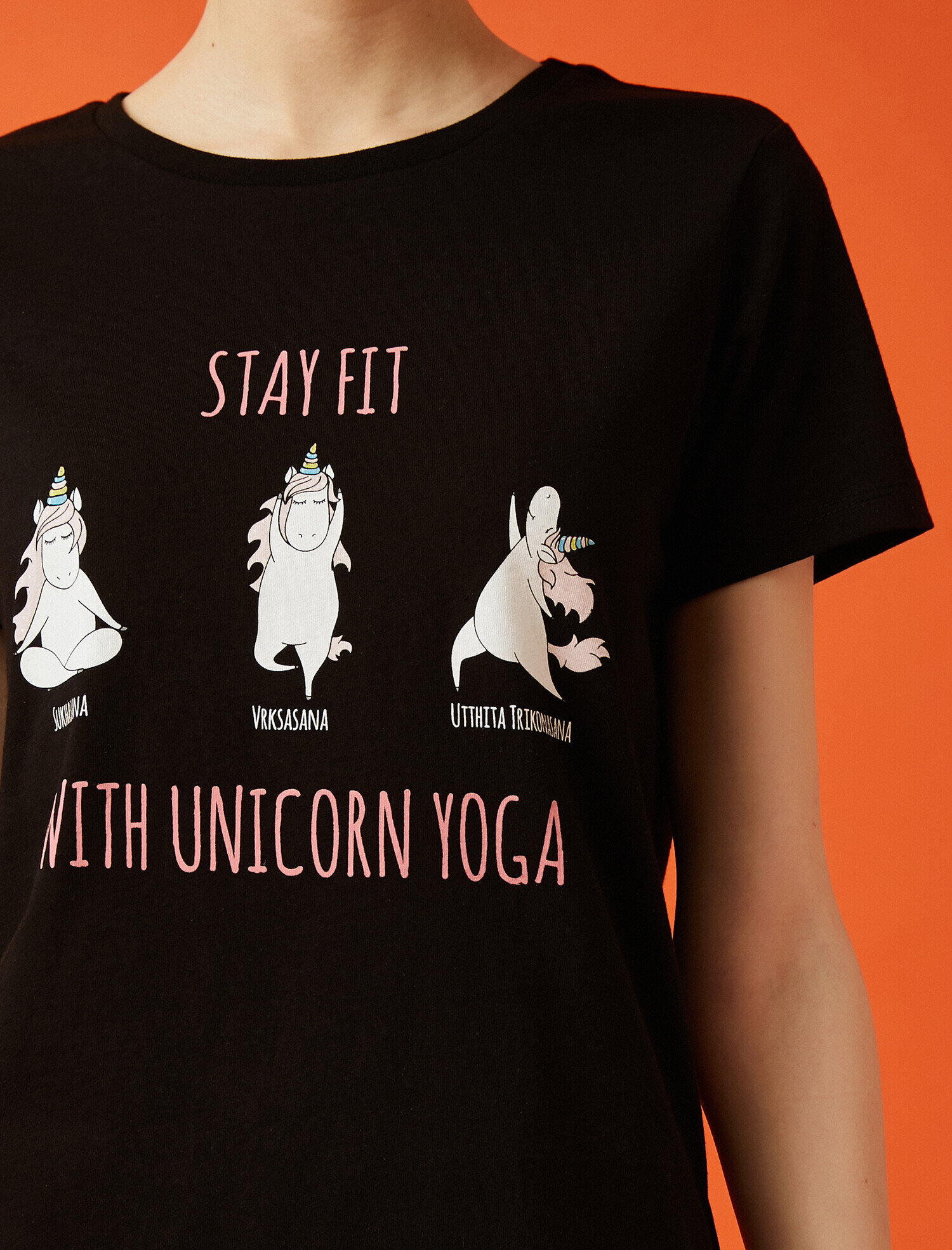   Baskılı Tişört Bisiklet Yaka Pamuklu