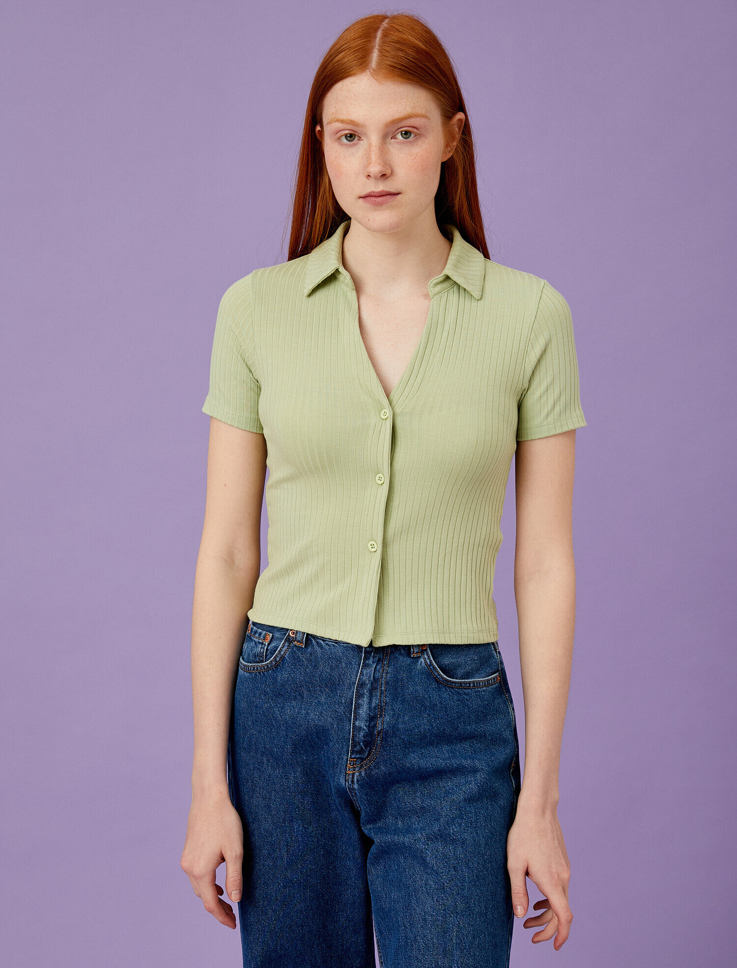   Polo Yaka Tişört Fitilli