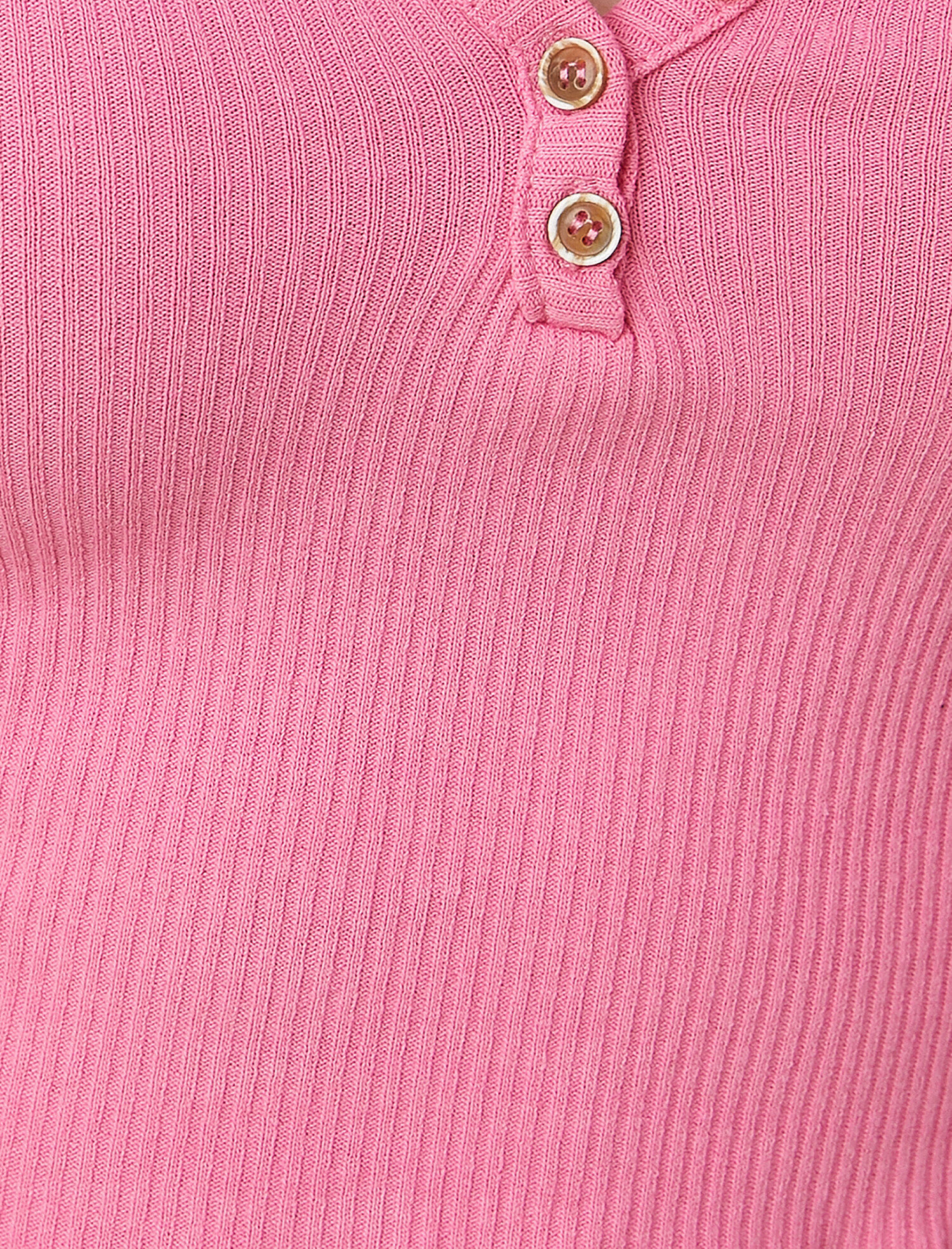   Crop Tişört Fitilli Pamuklu