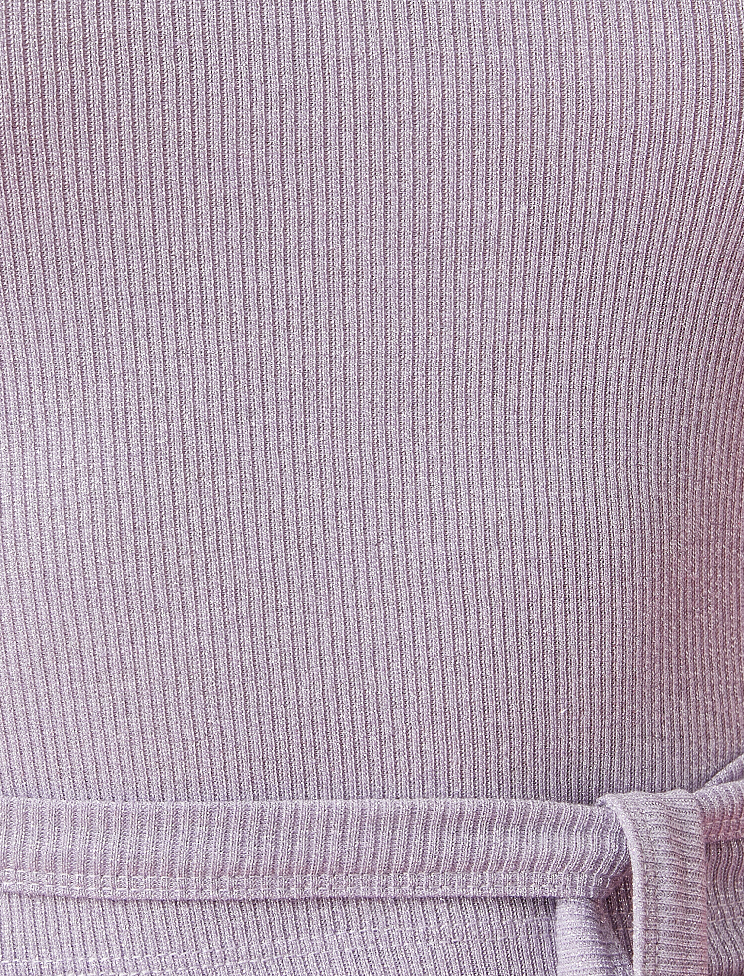   Uzun Kollu Tişört Bisiklet Yaka Beli Bağlamalı