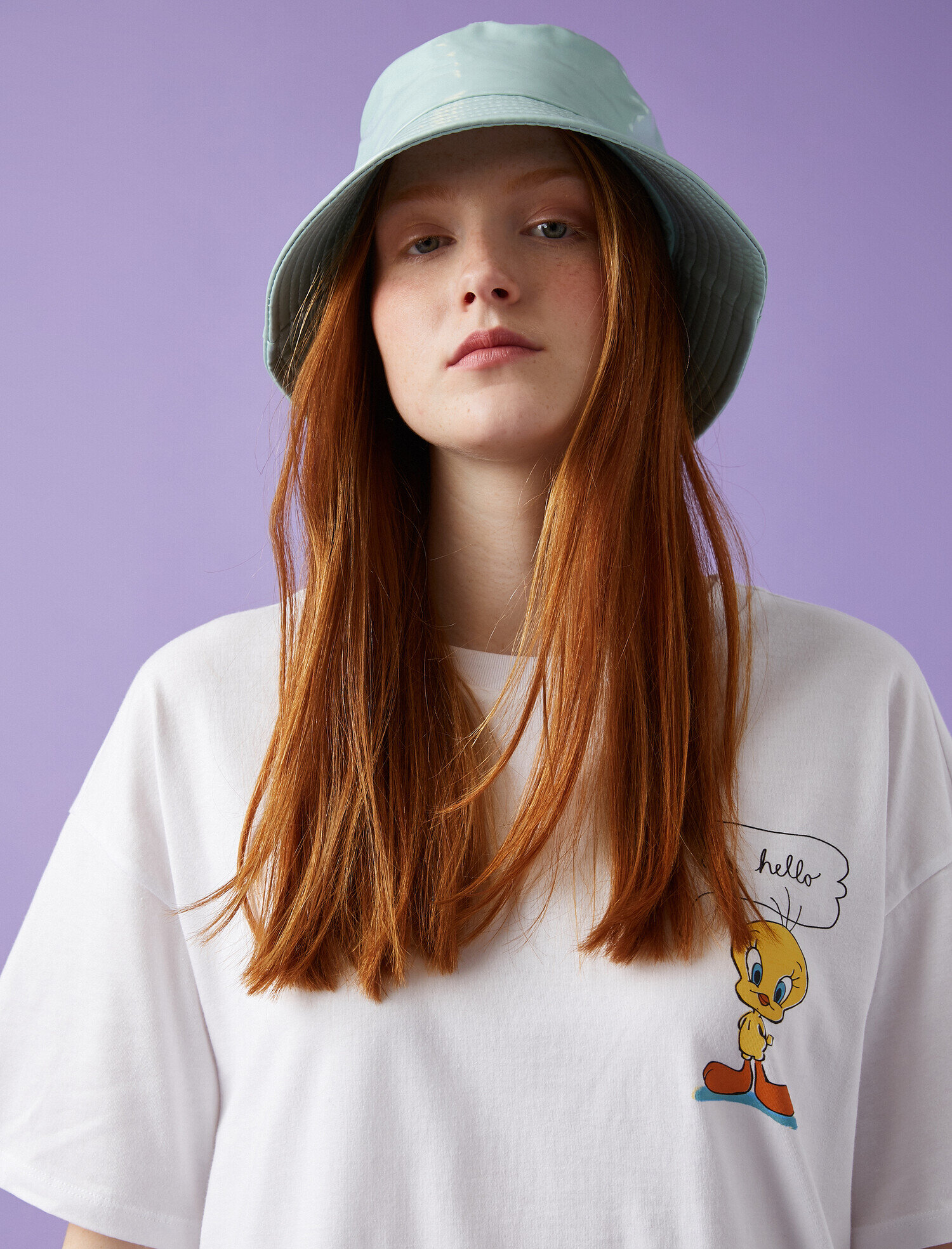   Tweety Tişört Lisanslı Pamuklu Oversize