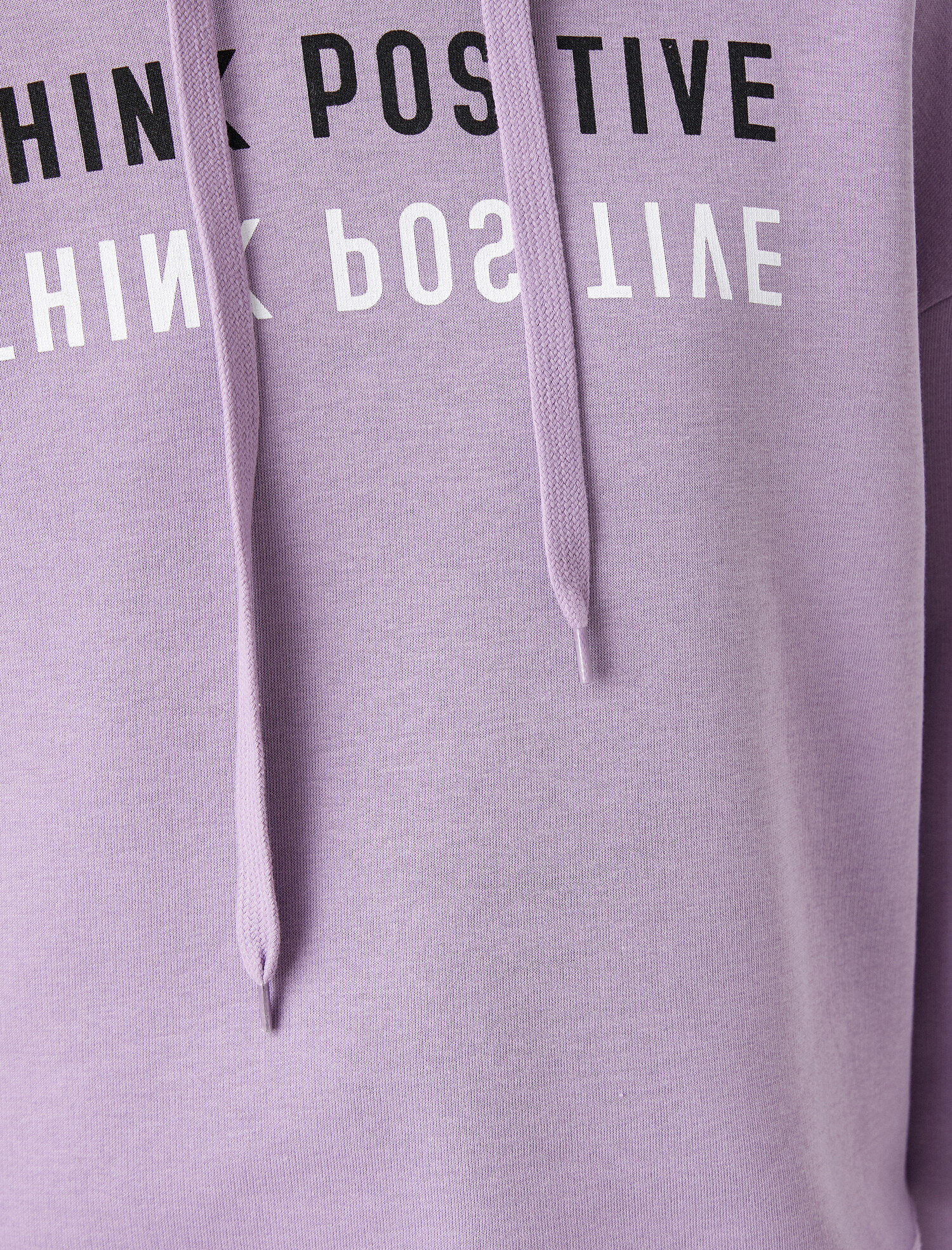 Pamuklu Kapüşonlu Yazılı Baskılı Sweatshirt