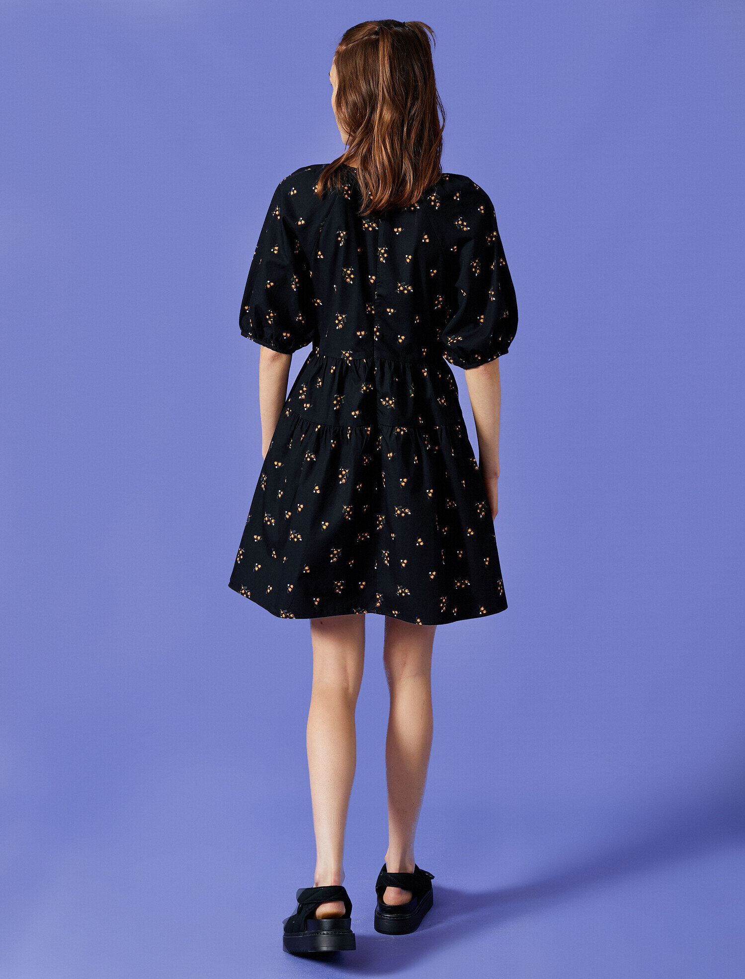   Poplin Elbise Çiçekli