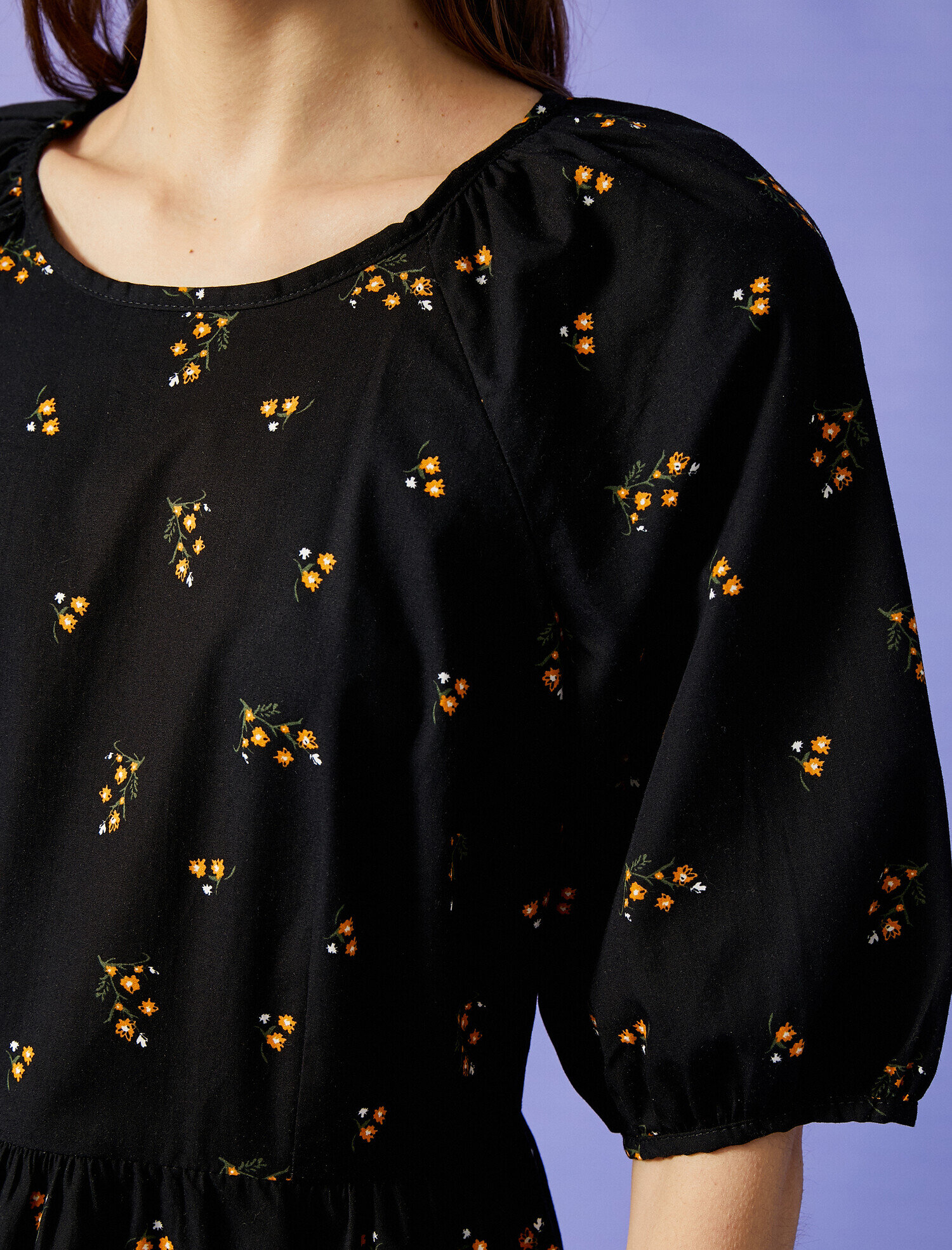   Poplin Elbise Çiçekli