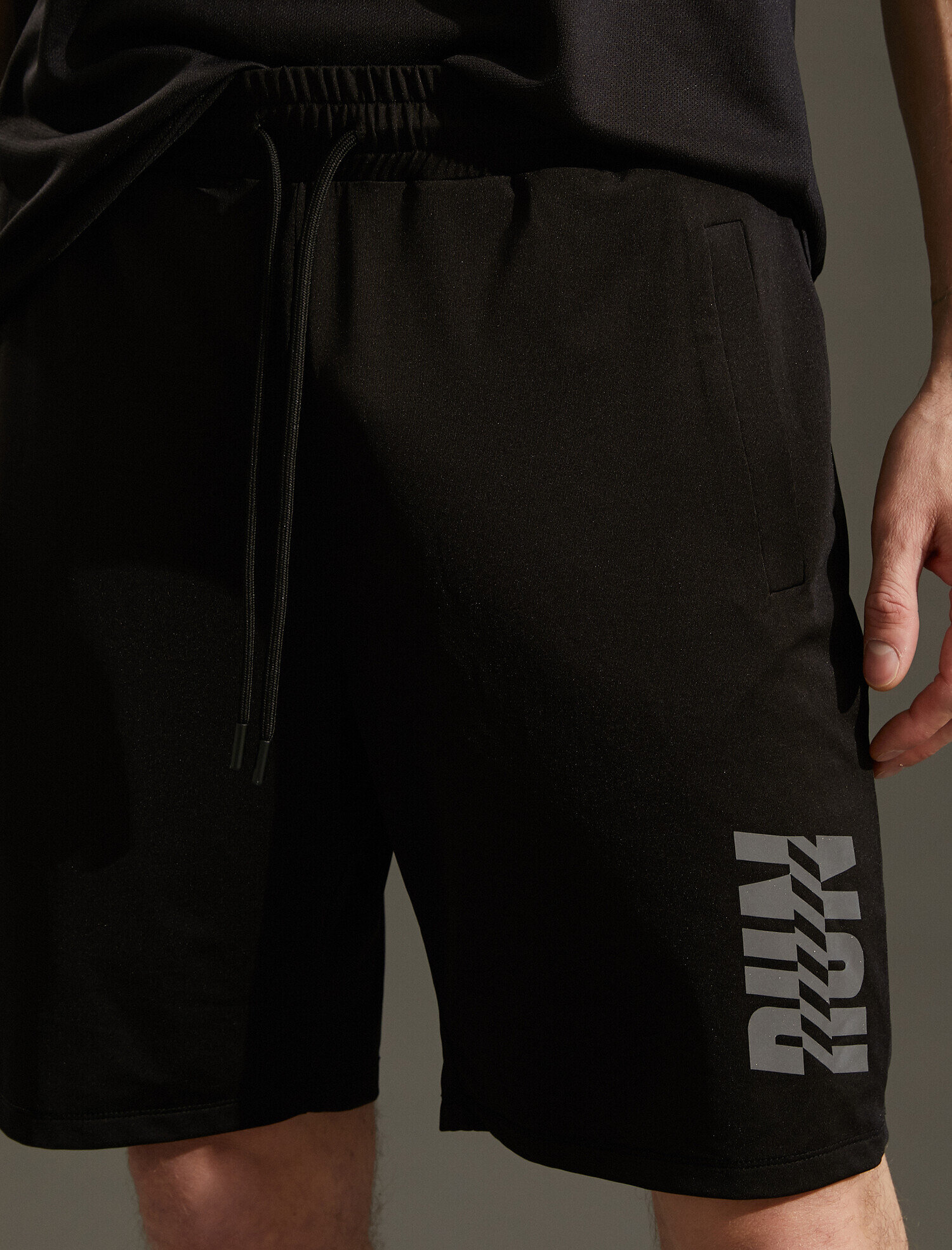   Sloganlı Şort Relaxed Fit Çift Cepli