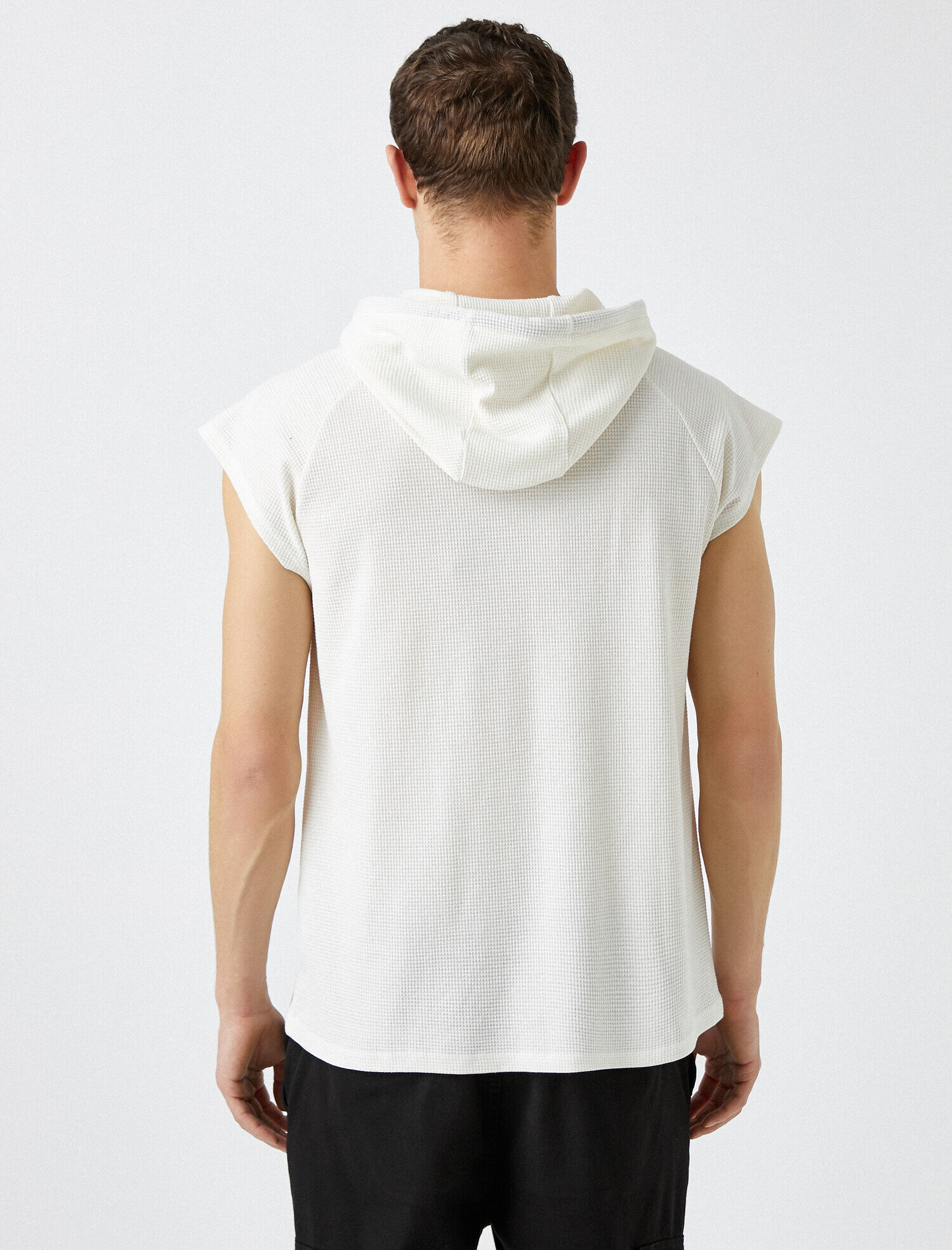   Kapüşonlu Tişört Baskılı Kısa Kollu Oversize