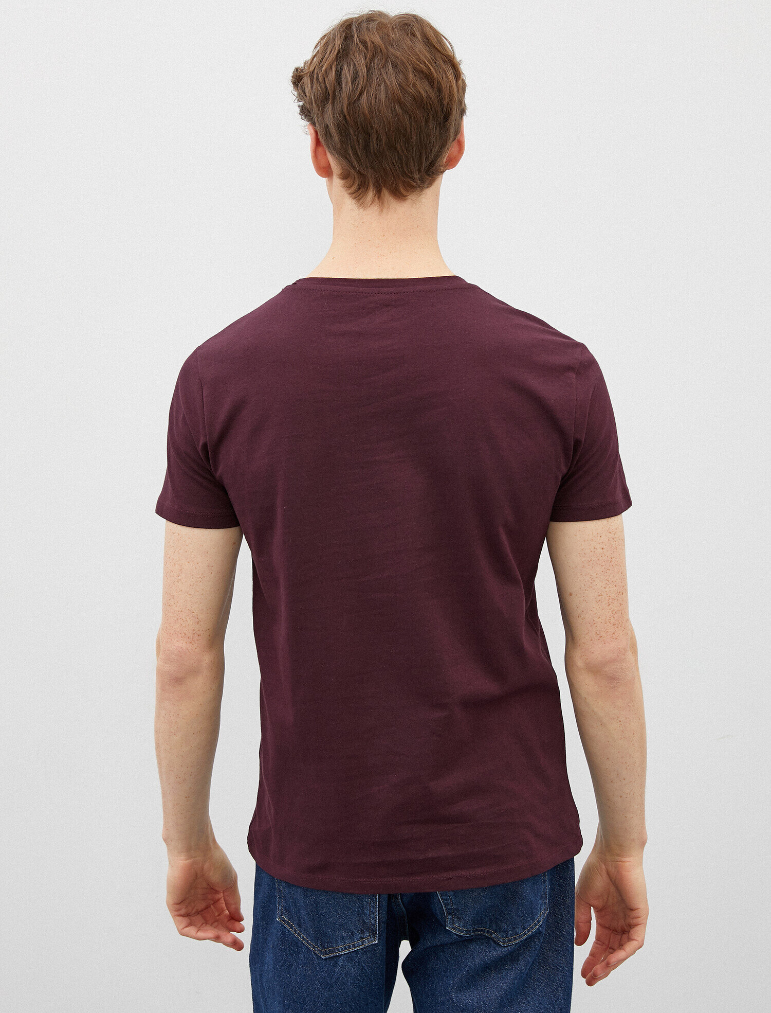   Yazılı Baskılı Tişört Kısa Kollu Bisiklet Yaka Pamuk