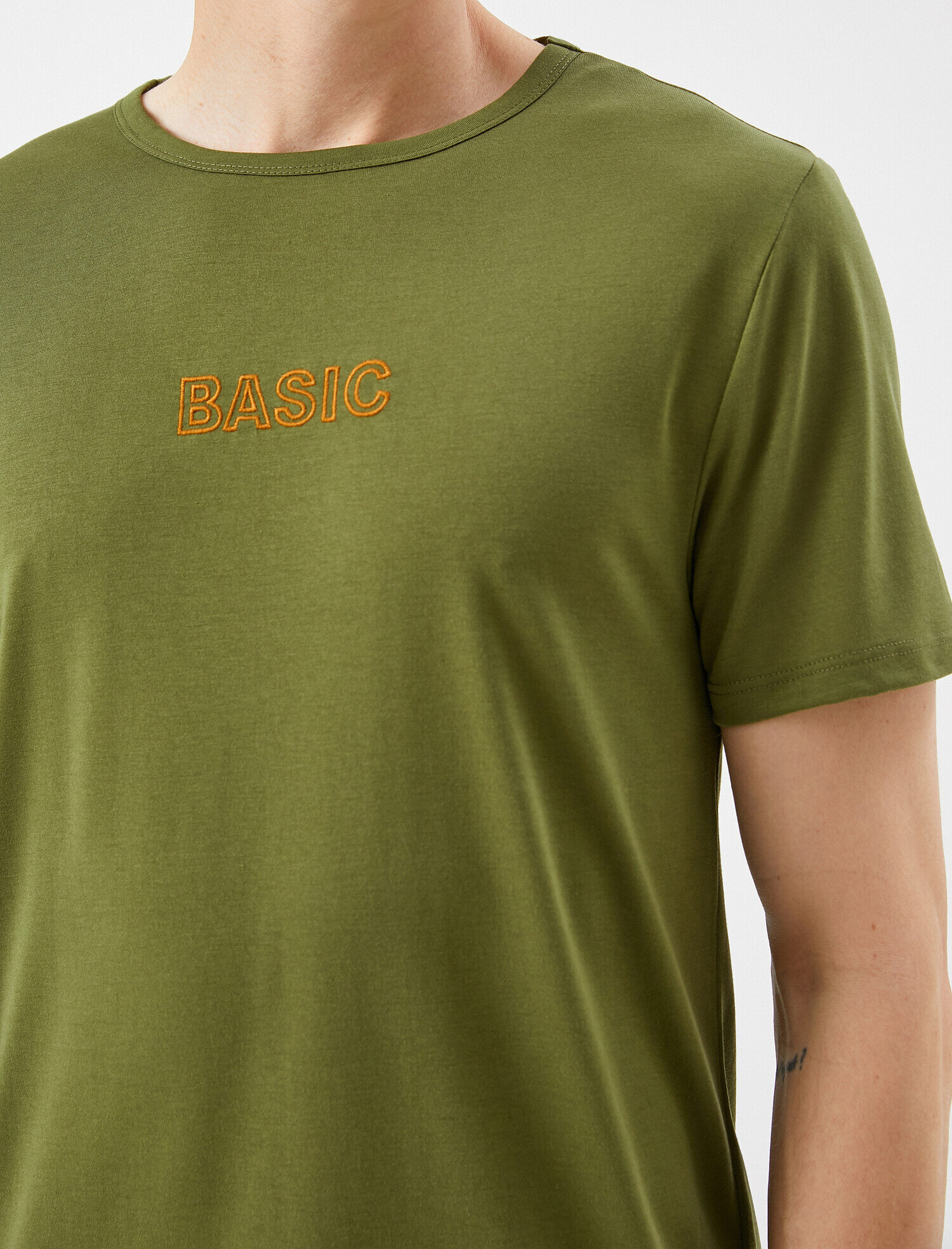   Sloganlı Tişört Bisiklet Yaka