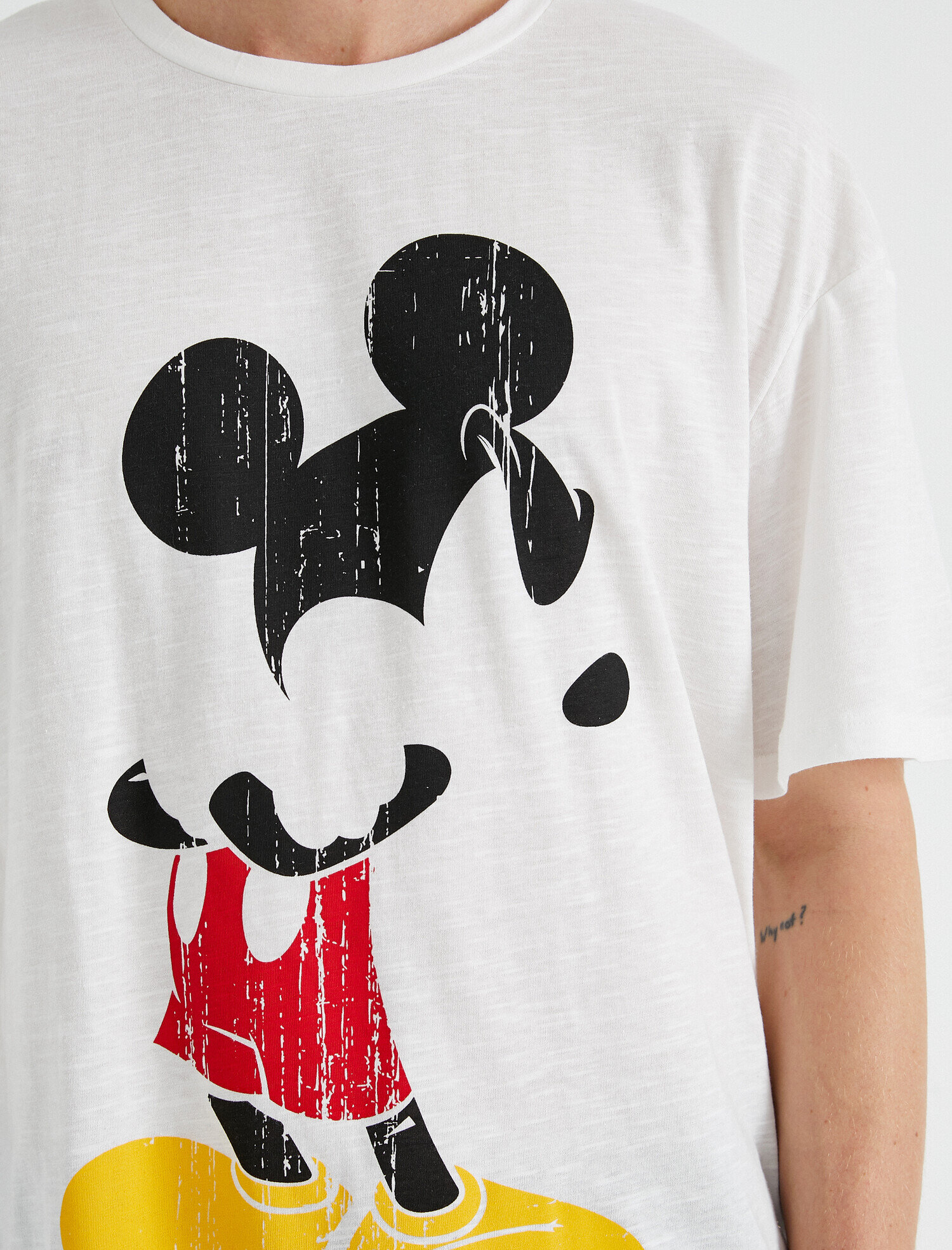   Oversize Mickey Mouse Tişört Lisanslı Pamuklu