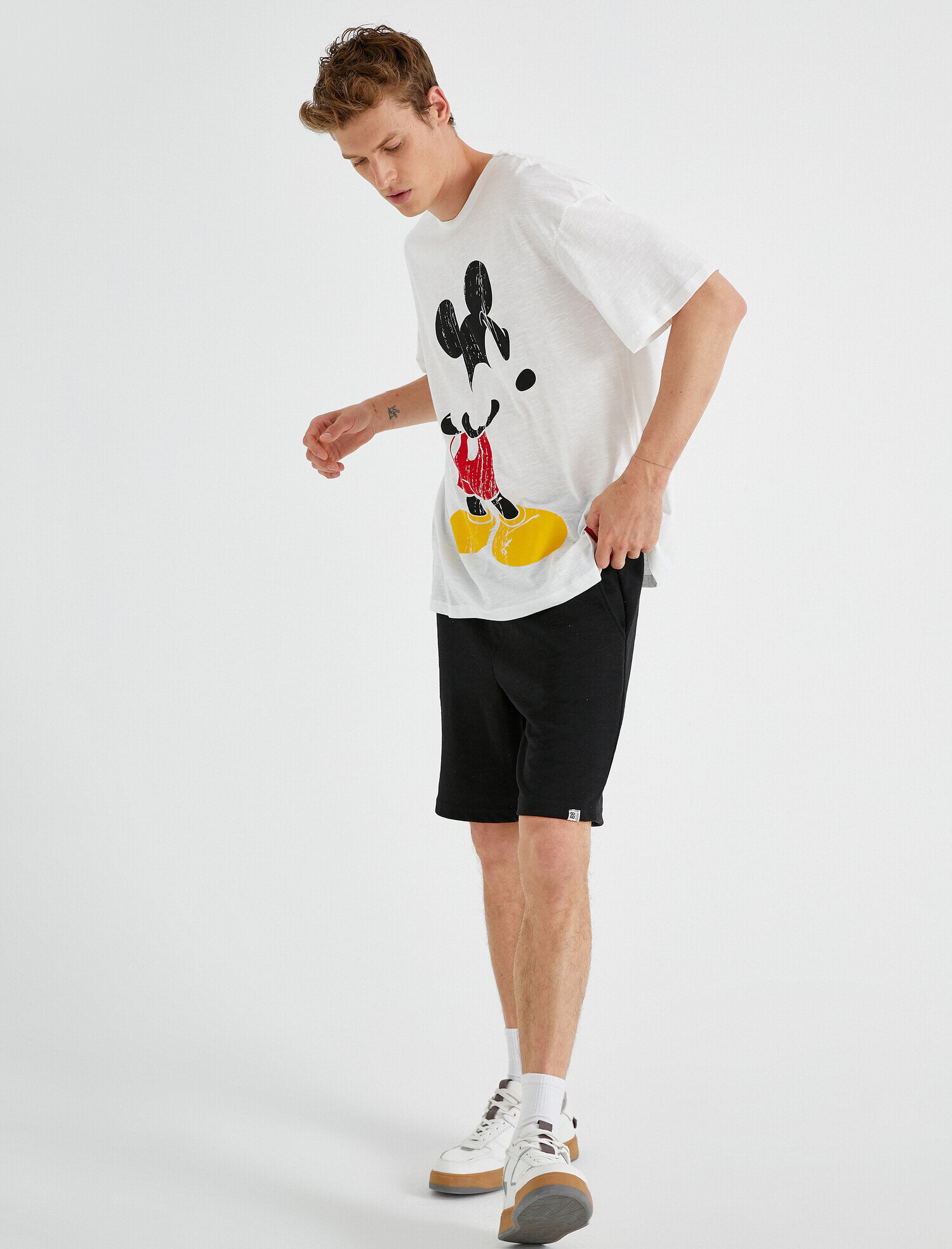   Oversize Mickey Mouse Tişört Lisanslı Pamuklu